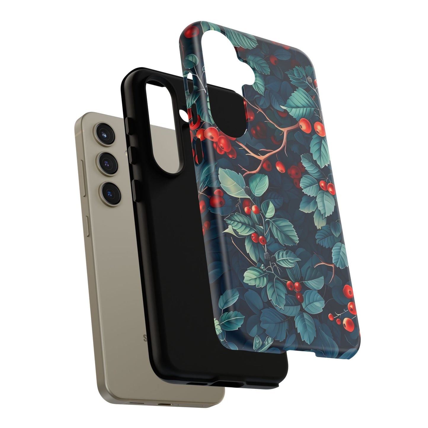 Berry Blossom Phone Case - Nature Lover's Gift, Floral Design, Cute Accessory for Spring, Unique Tech Cover, Perfect for Holidays