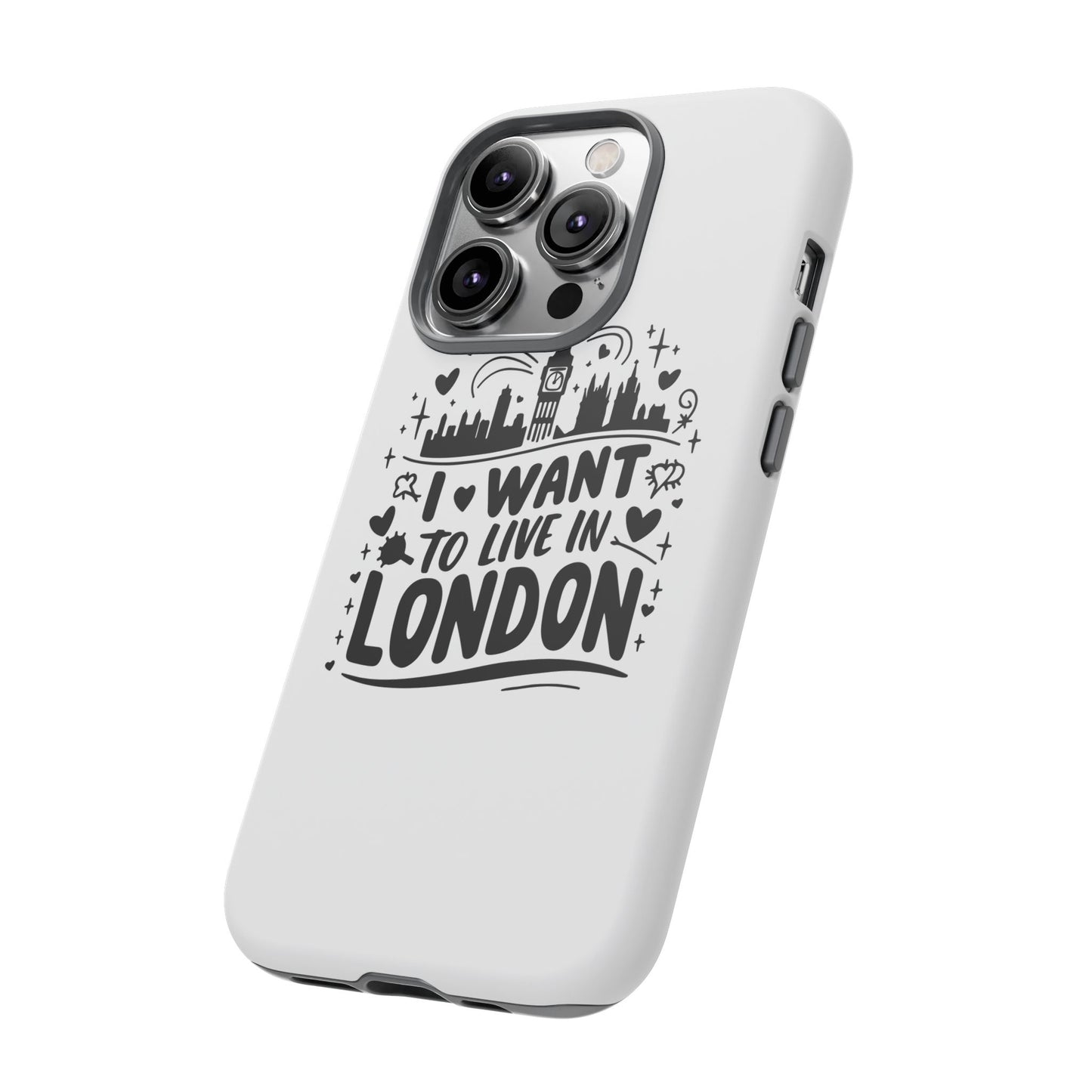 London City iPhone Case, Tough Phone Cover, Travel Gift, London Souvenir, Adventure Accessory, Wanderlust Decor