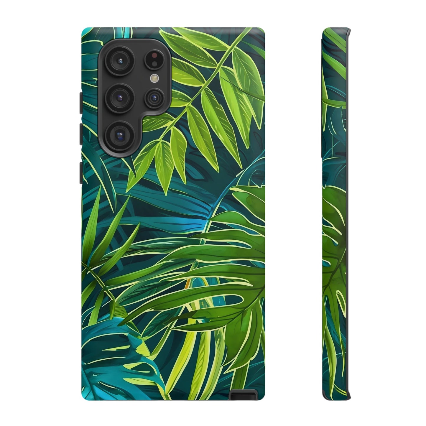 Tropical Phone Case - Durable Green Leaf Design, Eco-Friendly Gift, Trendy Accessory, Nature Lover's Case, Summer Vibes