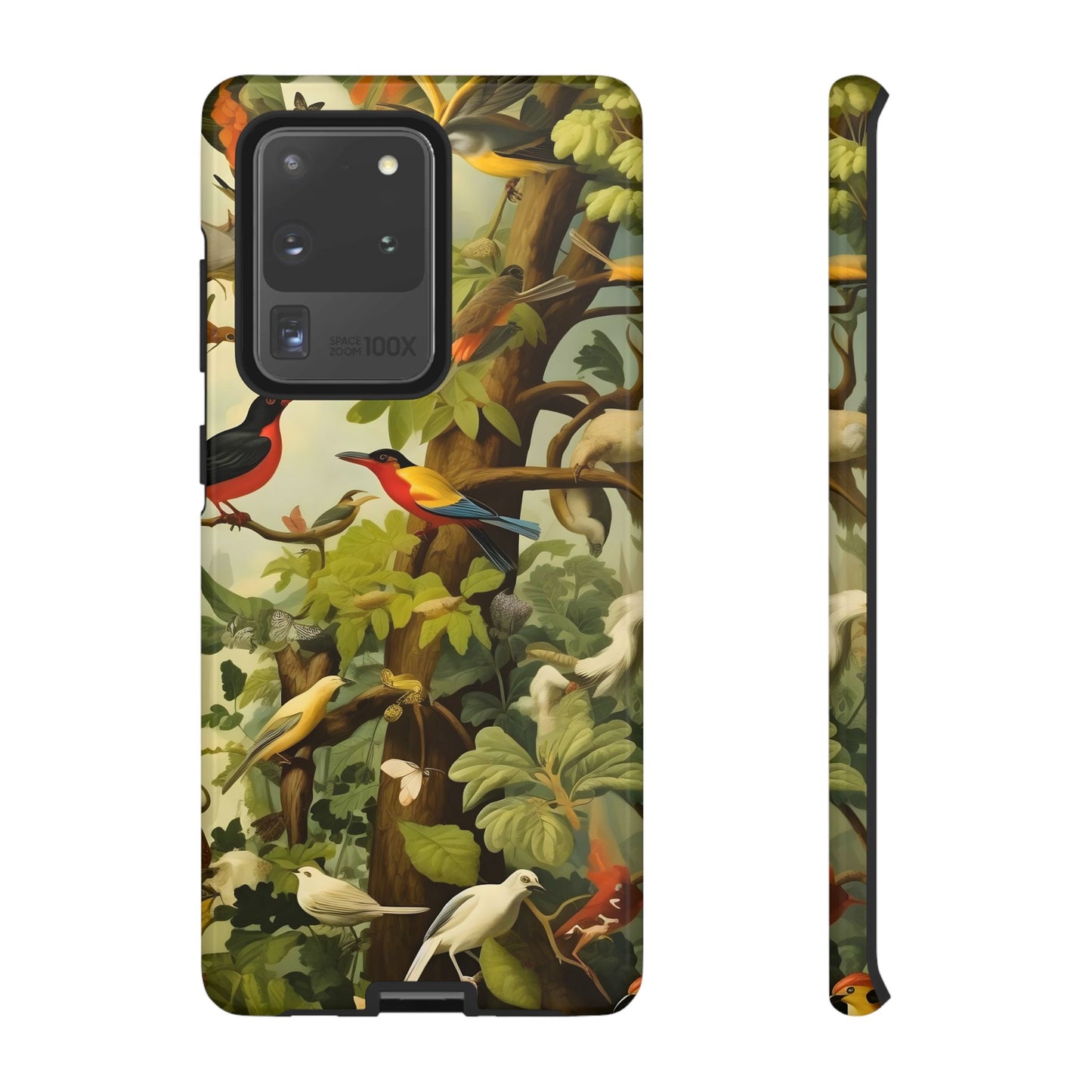 Nature-Inspired Phone Case, Tropical Bird Phone Case, Floral iPhone Case, Unique Phone Cover, Gift for Bird Lovers, Eco-Friendly Phone Case