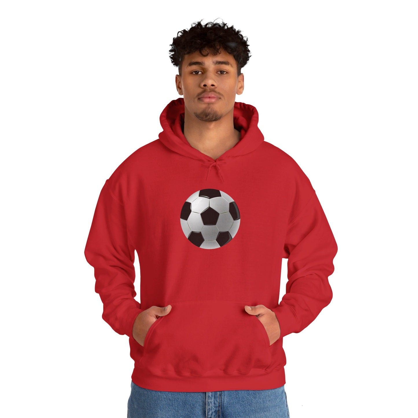 Dynamic Football Design - Sports Passion and Energetic Unisex Heavy Blend™ Hooded Sweatshirt