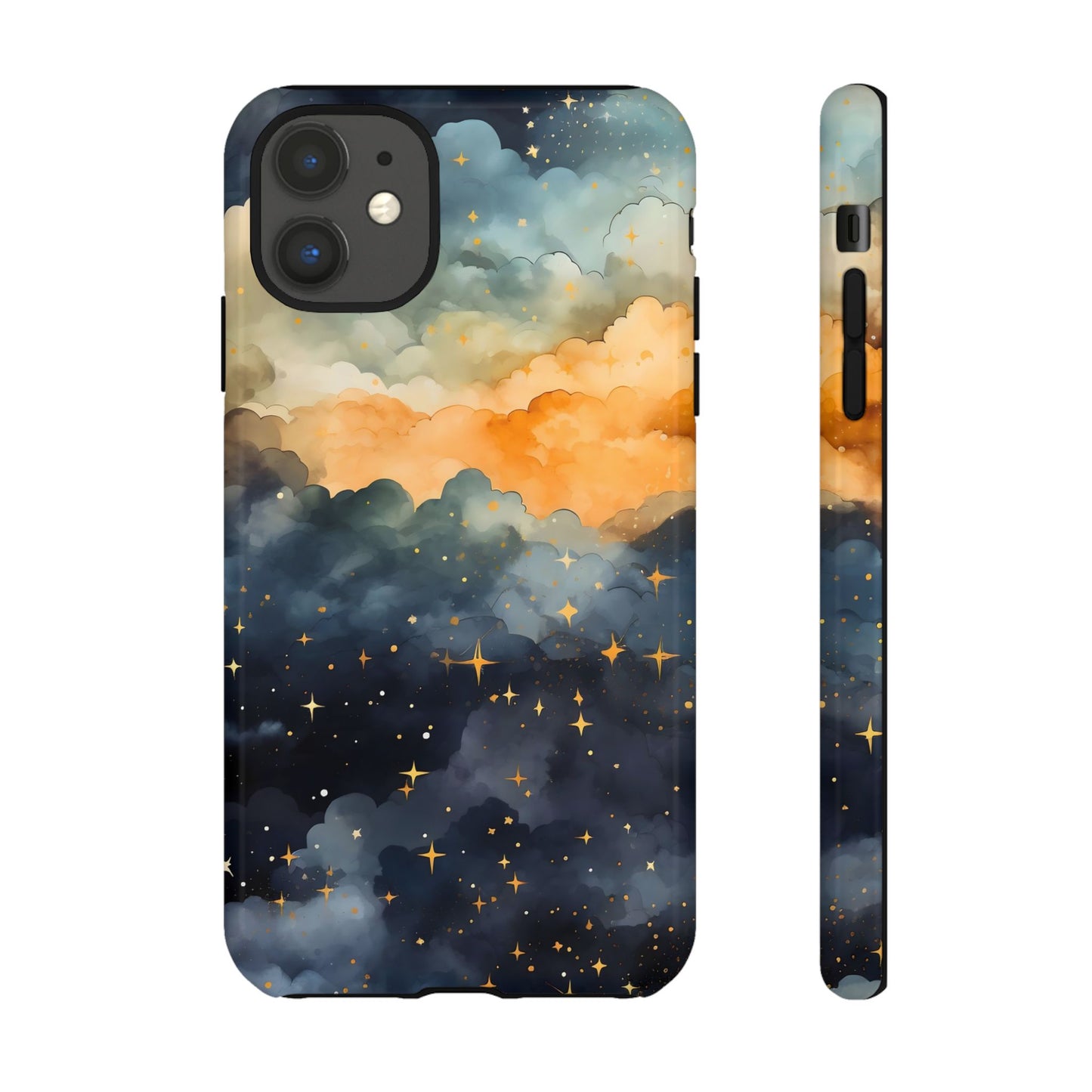 Celestial Phone Case, Galaxy Design Phone Cover, Space Art Case, Starry Night Mobile Cover, Customizable Tough Case