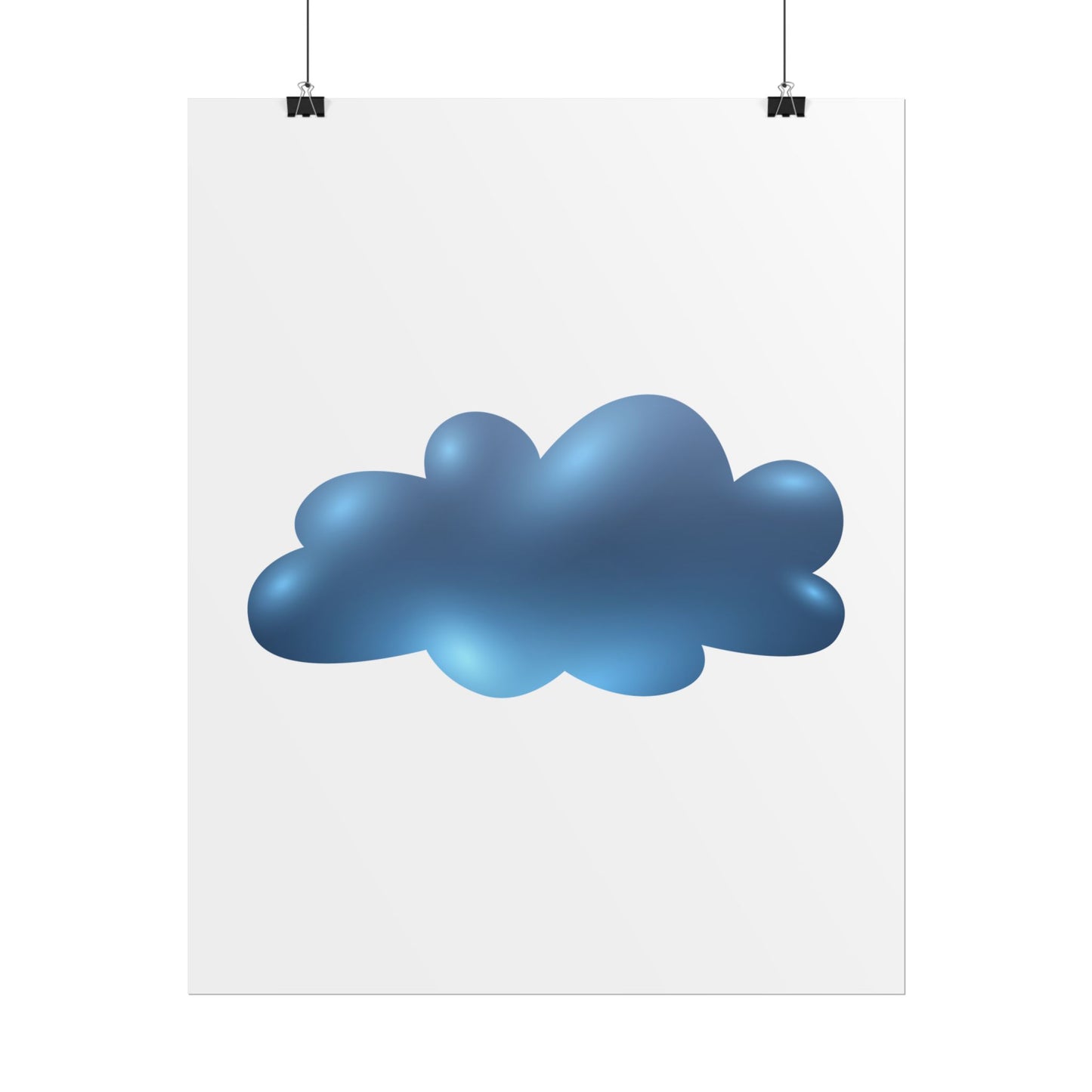 Blue Cloud Art Print, Minimalist Wall Decor, Kids Room Wall Art, Nursery Poster, Aesthetic Home Decor, Modern Art Print