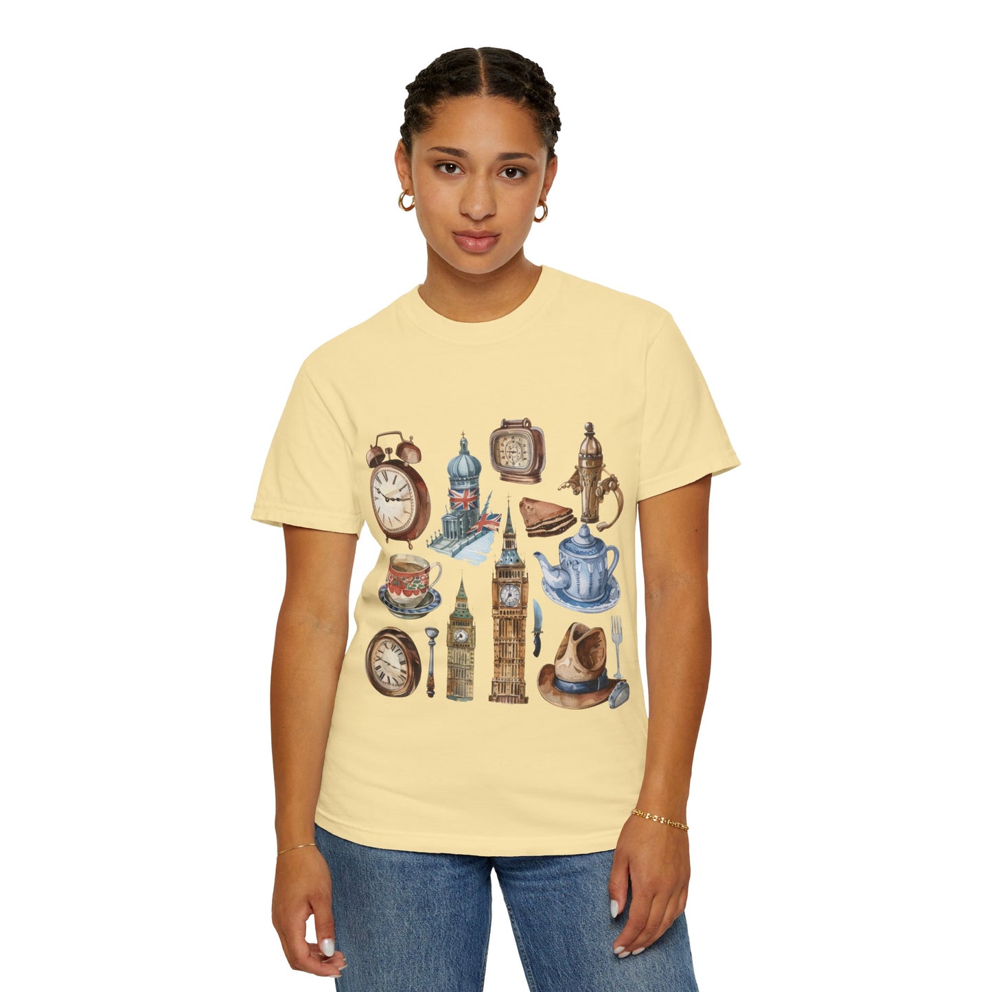 Unisex Garment-Dyed T-shirt - Timeless Symbols - Iconic England