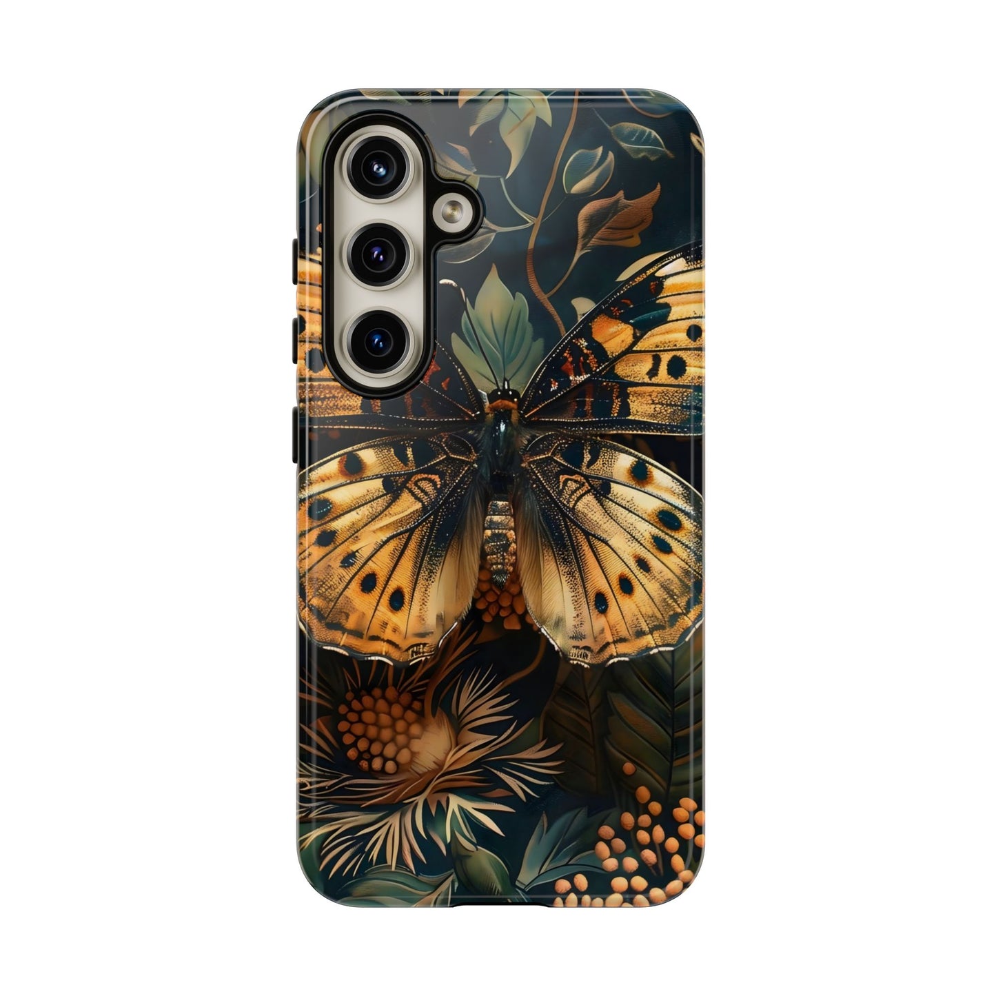 Butterfly Floral Phone Case, Tough Cases, Protective Cover, Unique Gift, Nature Lover, Art Print, Spring Decor