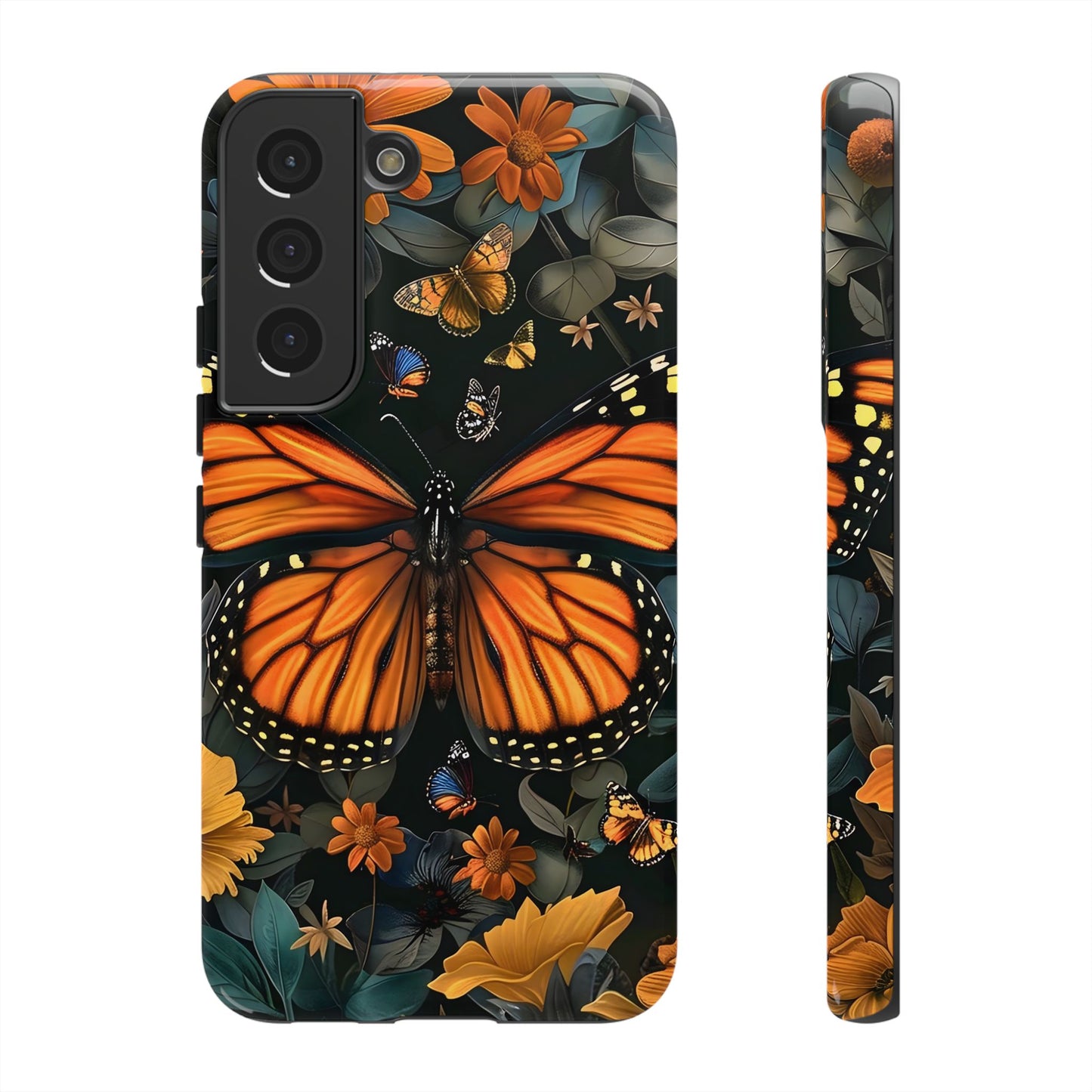 Monarch Butterfly Phone Case, Tough Cases, Nature Lover Gift, Floral Mobile Cover, Eco-Friendly Phone Accessory, Butterfly Design