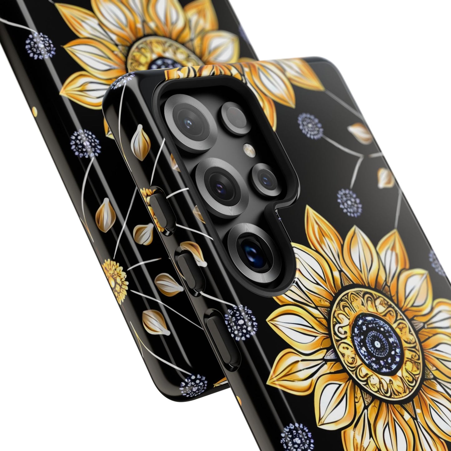 Floral Phone Case with Mandala Design, Tough Cases for iPhone & Samsung, Boho Style, Gift for Her, Unique Accessories