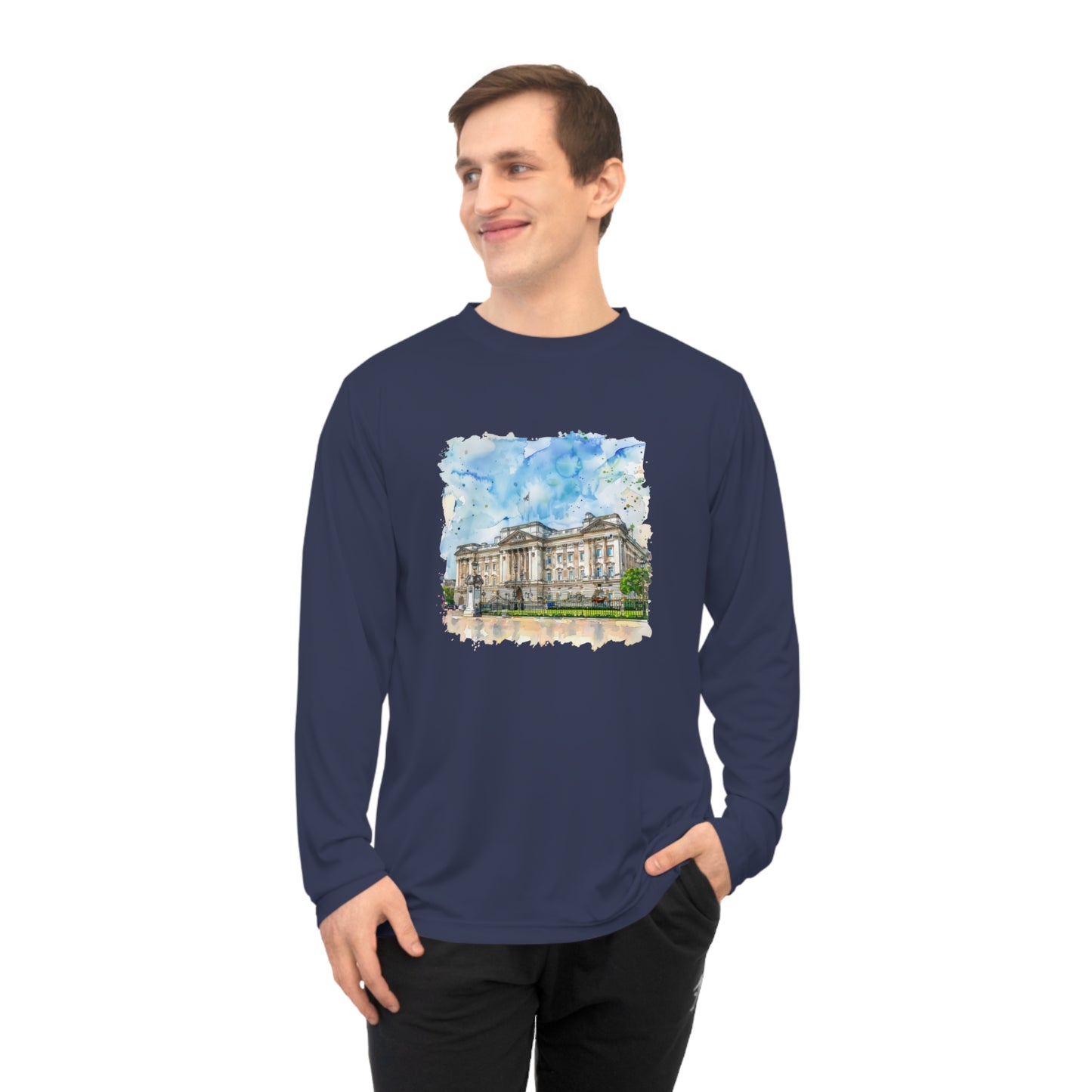 Unisex Performance Long Sleeve Shirt - England Aesthetics - Embracing Classic British Charm and Style