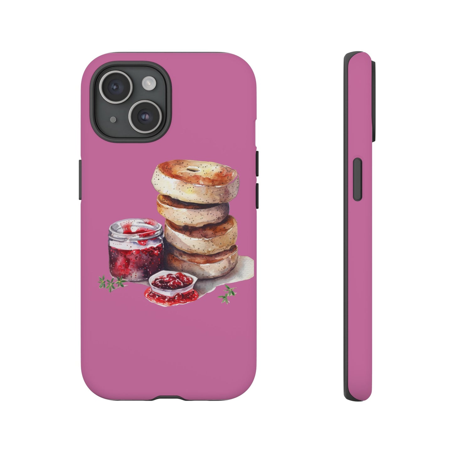 Cute Bagel Phone Case, Tough Cases for Food Lovers, Unique Gifts for Foodies, Phone Accessories for Breakfast Lovers, Fun and Stylish Cases
