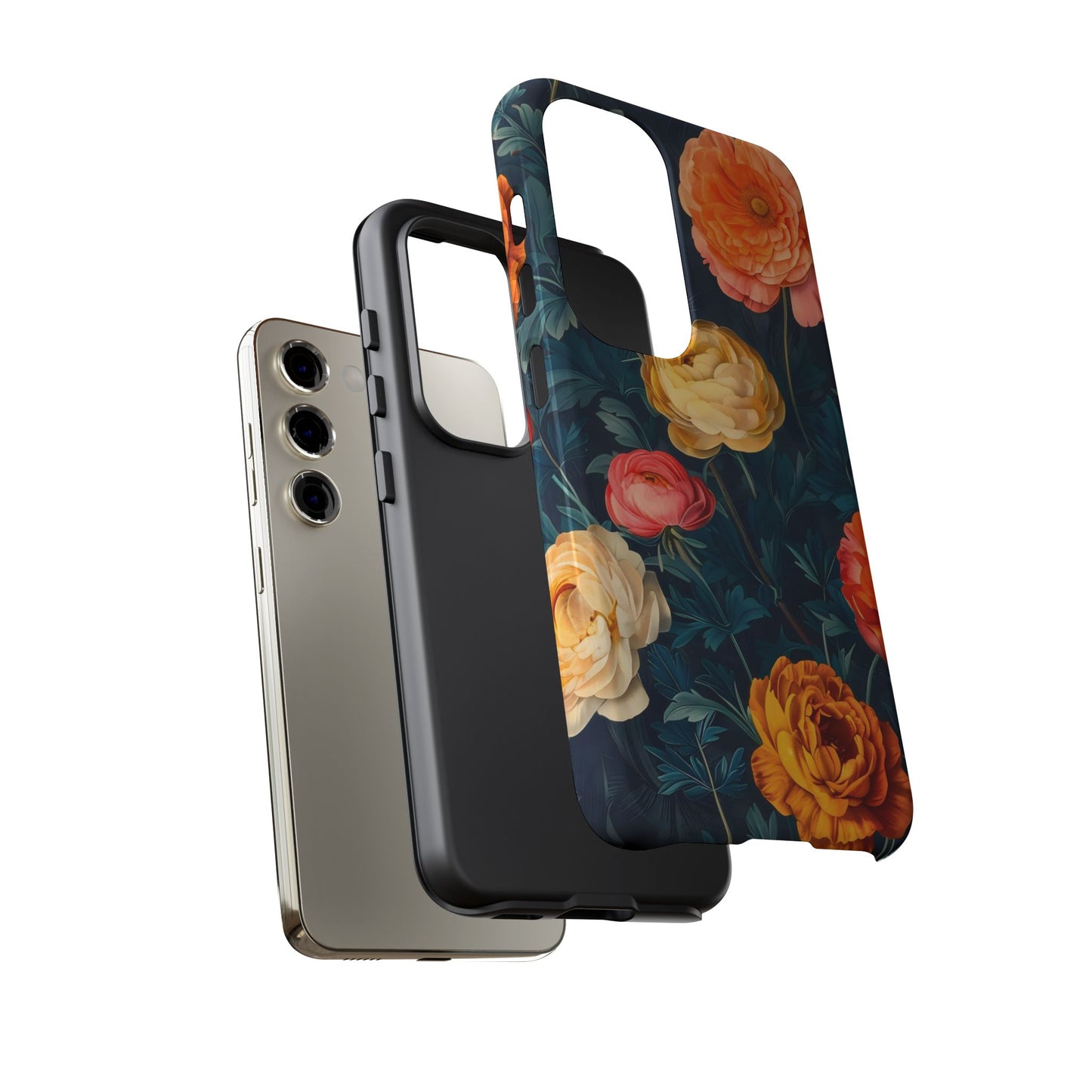 Floral Phone Case - Tough Cases, Stylish Protection, Gift for Flower Lovers, Customizable Cover, Floral Design Mobile Accessory