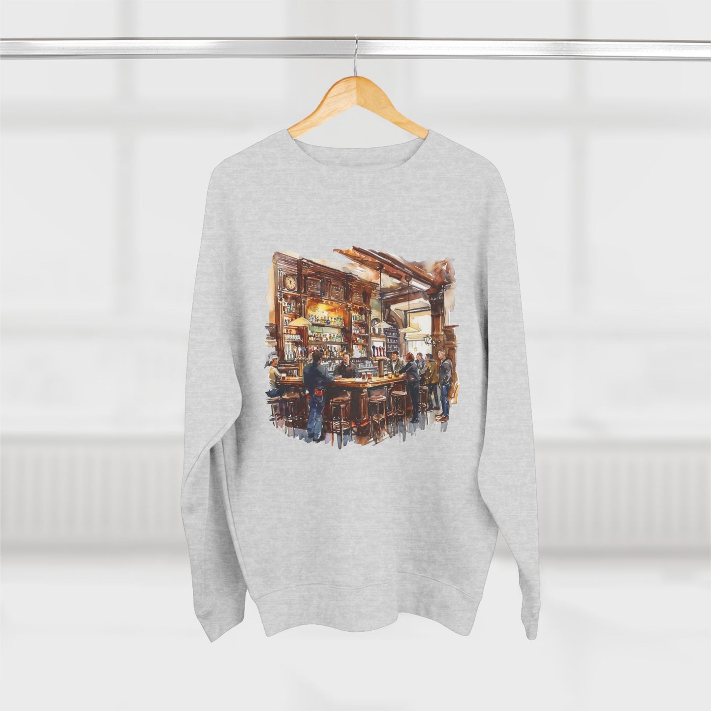 Unisex Crewneck Sweatshirt - London Pub Interior British Tavern