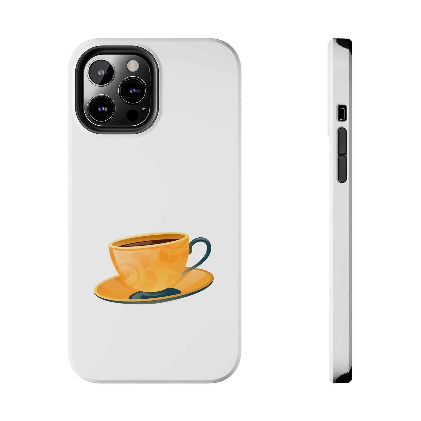 Stylish Tough Phone Case with Coffee Cup Design, Coffee Lover Gift, Phone Accessories for Fall, Cute Phone Cover, Durable Protection