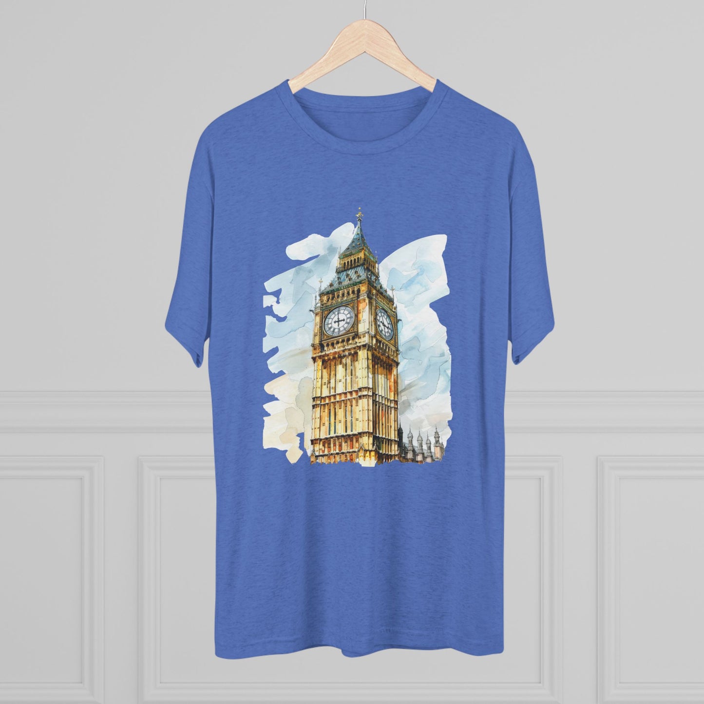 Iconic Big Ben Clock Tower Soft Unisex Tri-Blend Crew Tee