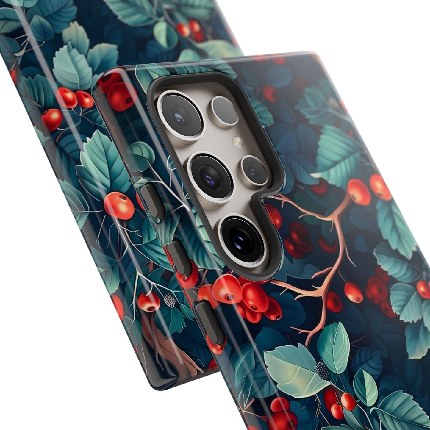 Berry Blossom Phone Case - Nature Lover's Gift, Floral Design, Cute Accessory for Spring, Unique Tech Cover, Perfect for Holidays
