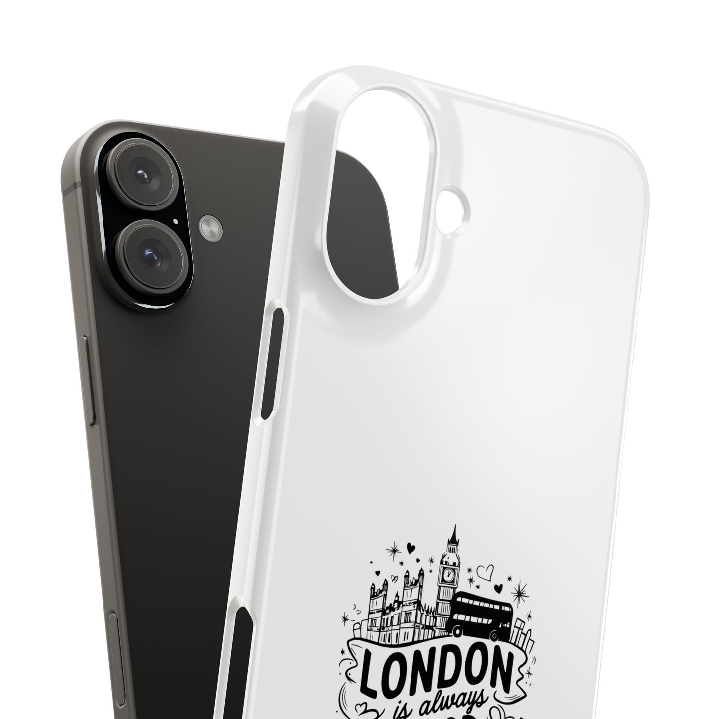 Stylish London Phone Case, Slim Phone Case for Travelers, Gift for London Lovers, Unique Phone Cover, Trendy Cell Phone Protector