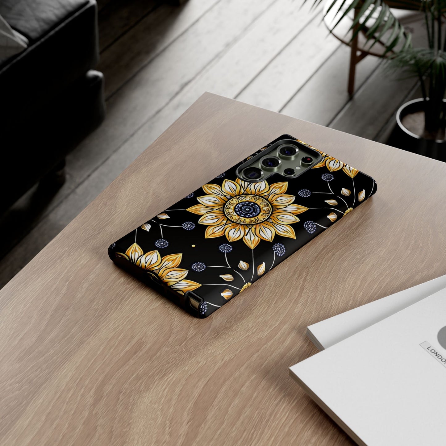 Floral Phone Case with Mandala Design, Tough Cases for iPhone & Samsung, Boho Style, Gift for Her, Unique Accessories