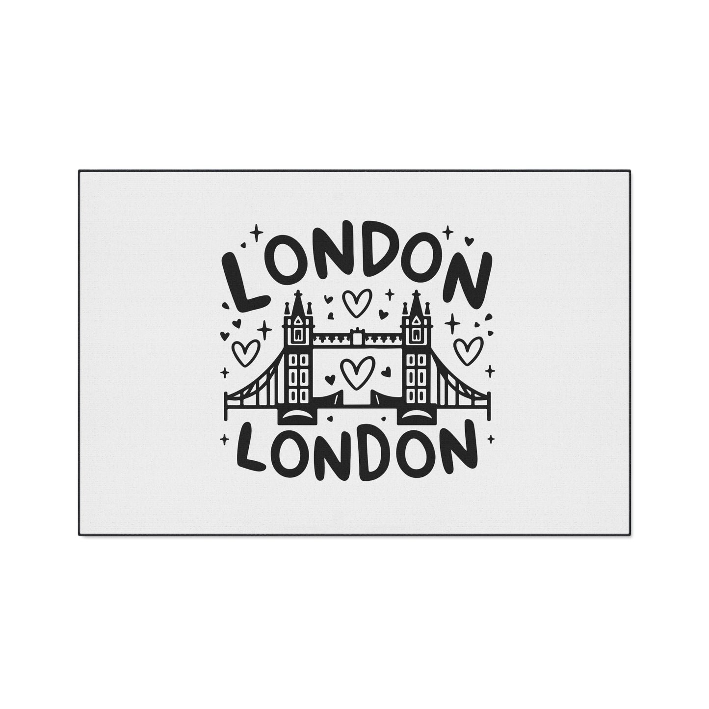 London-Themed Heavy Duty Floor Mat | Welcome Mat, Home Decor, Travel Gift, Rug, Kitchen Mat