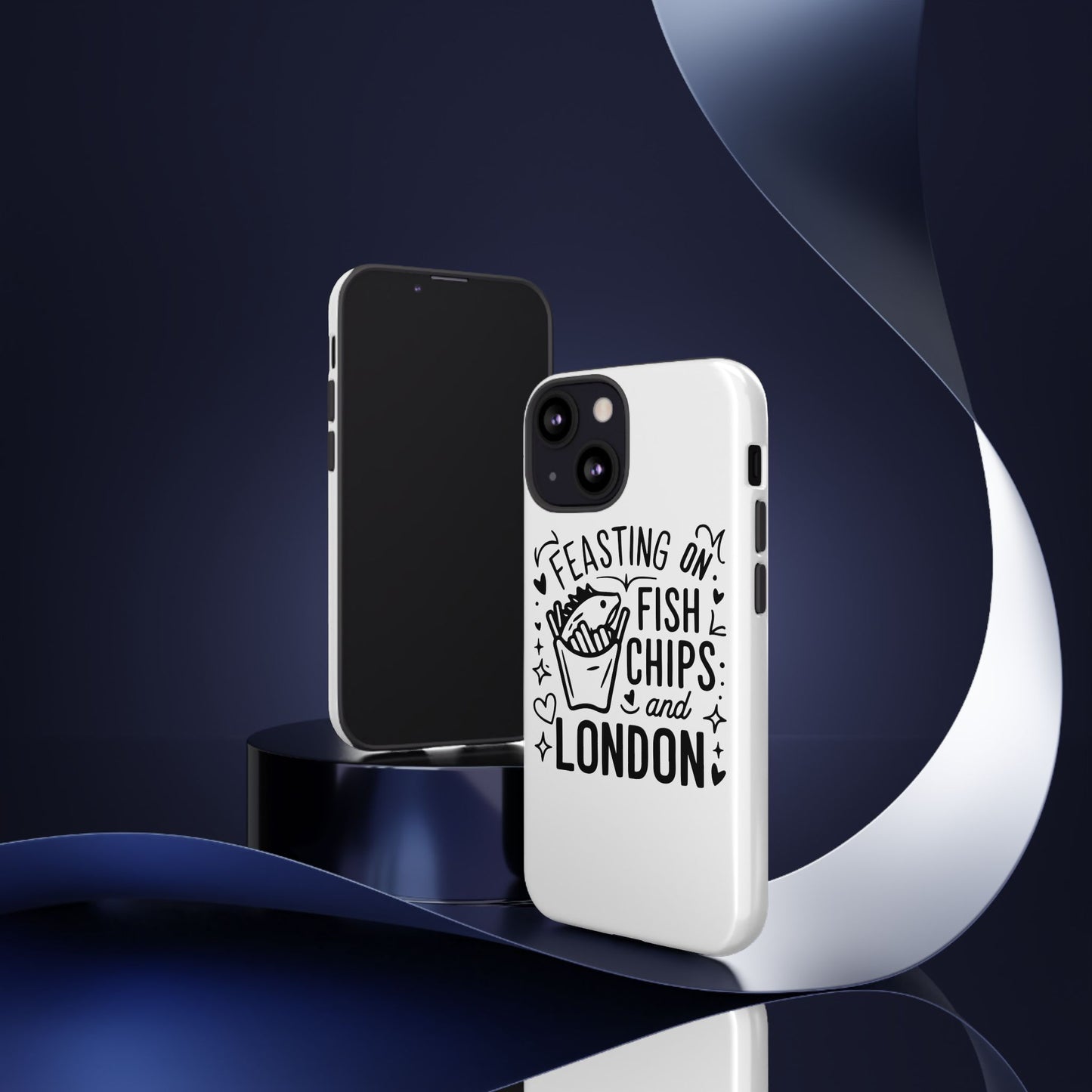 London Fish & Chips Phone Case | Fun Gift for Foodies, Travel Lovers, London Souvenir, Unique Accessories, Personalization Option