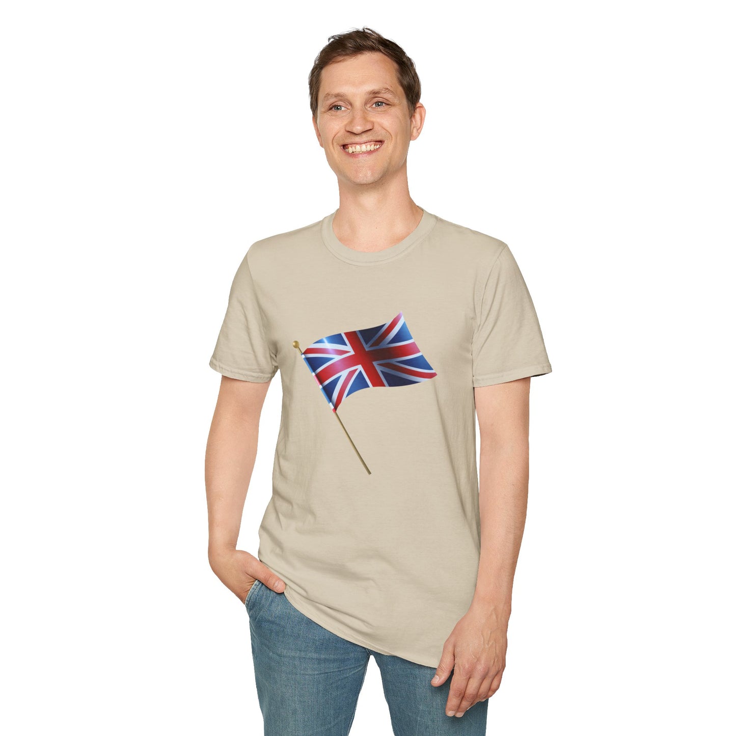 Unisex Softstyle T-Shirt - Patriotic Union Jack Flag Art