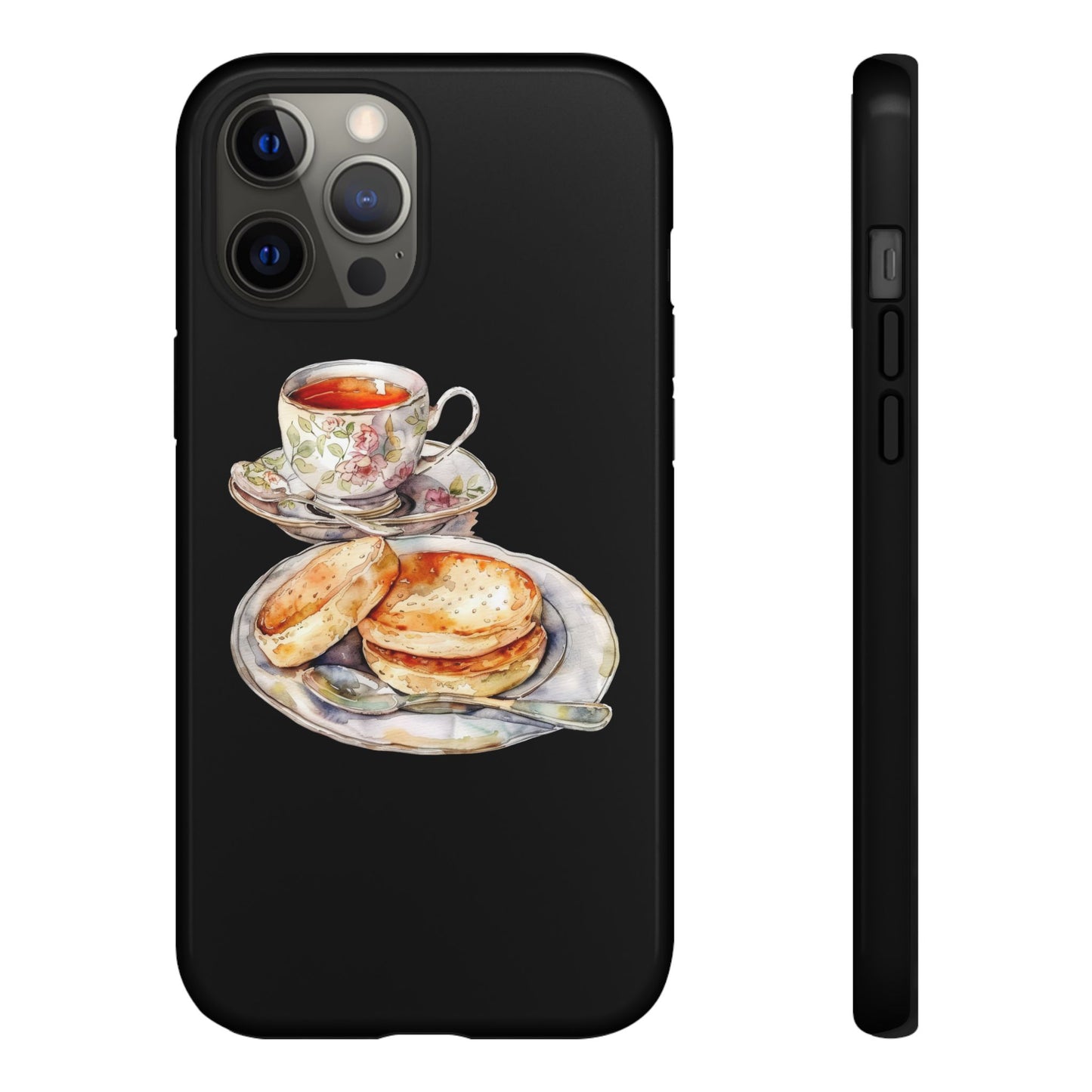 Tea Time Phone Case with Cookies Design, Cute Phone Cover, Gift for Tea Lovers, Kitchen Decor, Whimsical Style