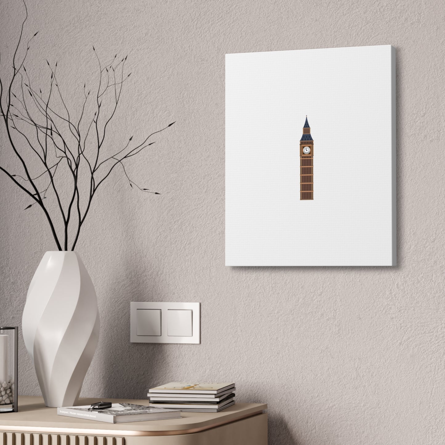 Big Ben Canvas Wall Art, Modern Home Decor, London Decor, Gift for Travel Lovers, Office Wall Art, Minimalist Art Print