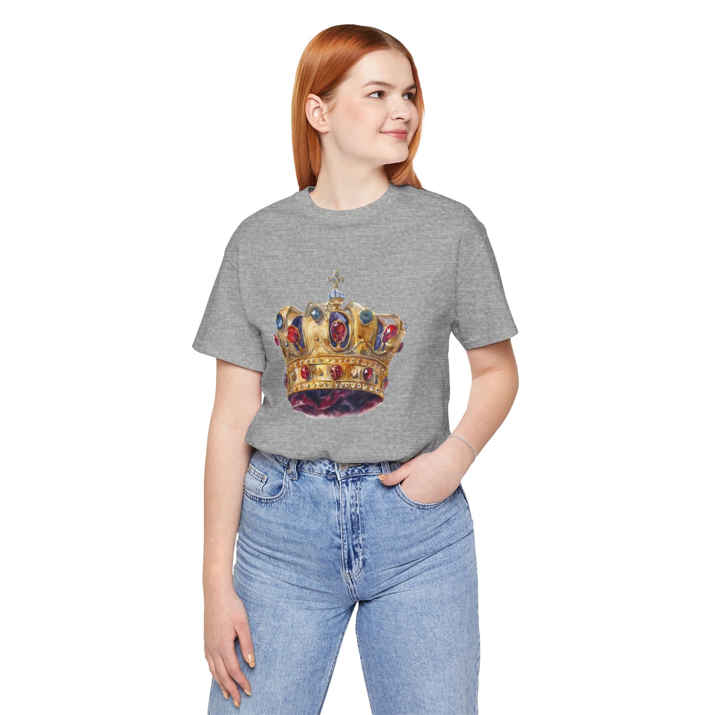 Unisex Jersey Short Sleeve Tee - British Royal Crown Design