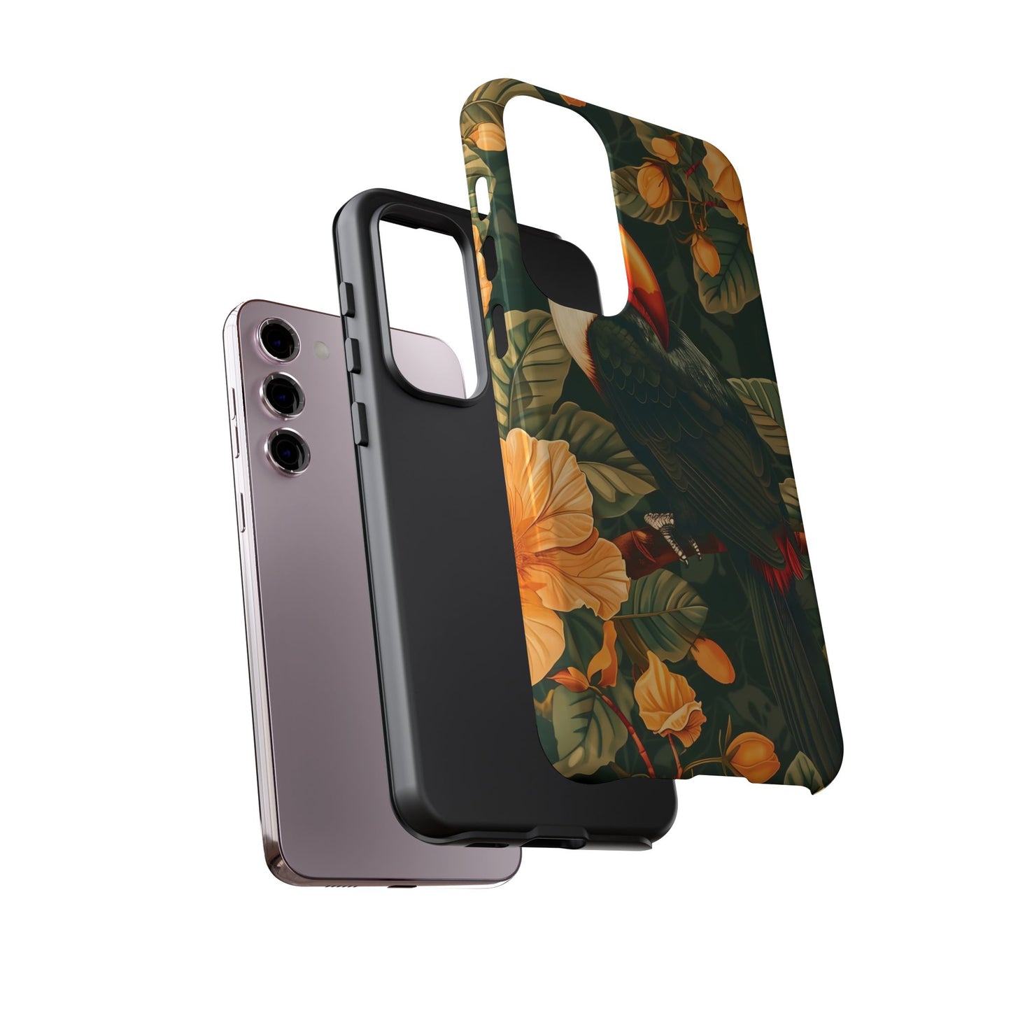 Tropical Toucan Phone Case, Exotic Bird Cover, Nature Lover Gift, Eco-Friendly Design, Customizable Tech Accessory