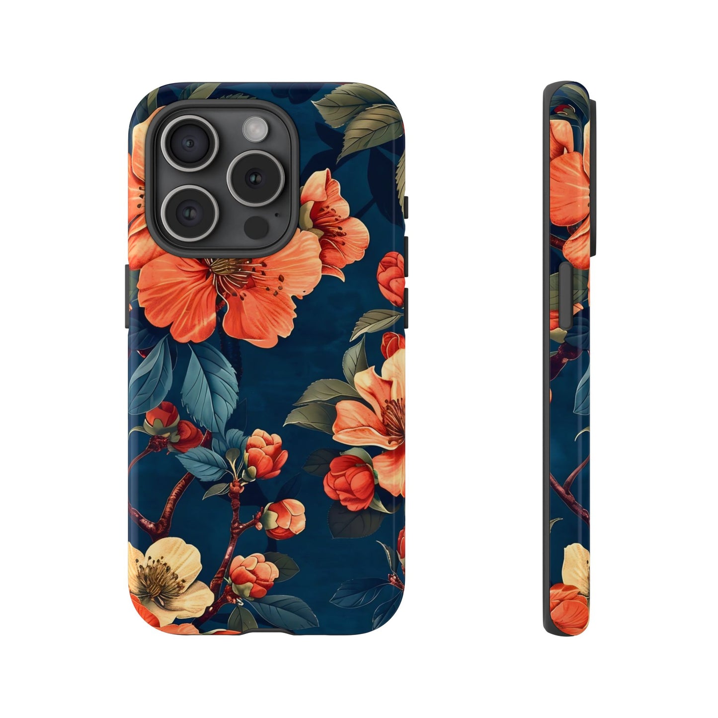 Floral iPhone Case, Tough Cases, Flower Phone Protector, Floral Design, Spring Gift, Phone Cover
