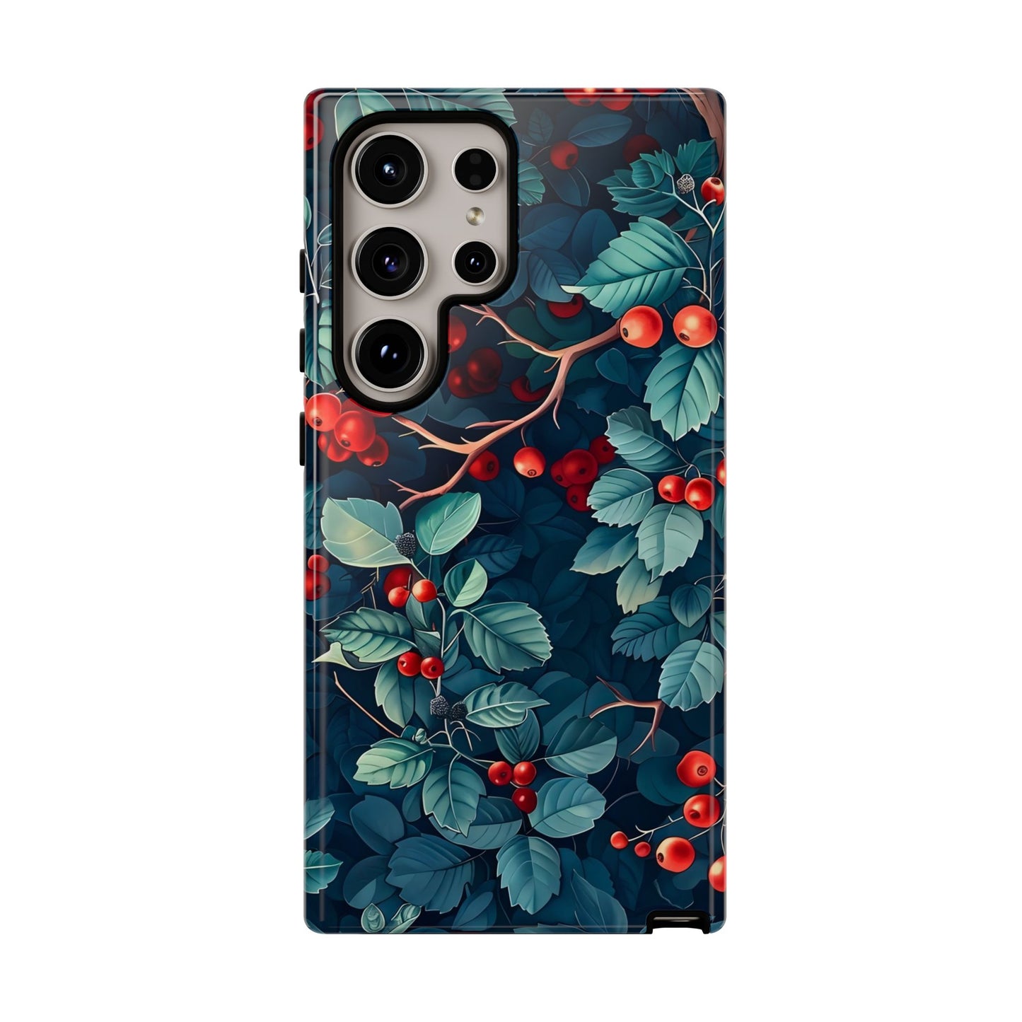 Berry Blossom Phone Case - Nature Lover's Gift, Floral Design, Cute Accessory for Spring, Unique Tech Cover, Perfect for Holidays