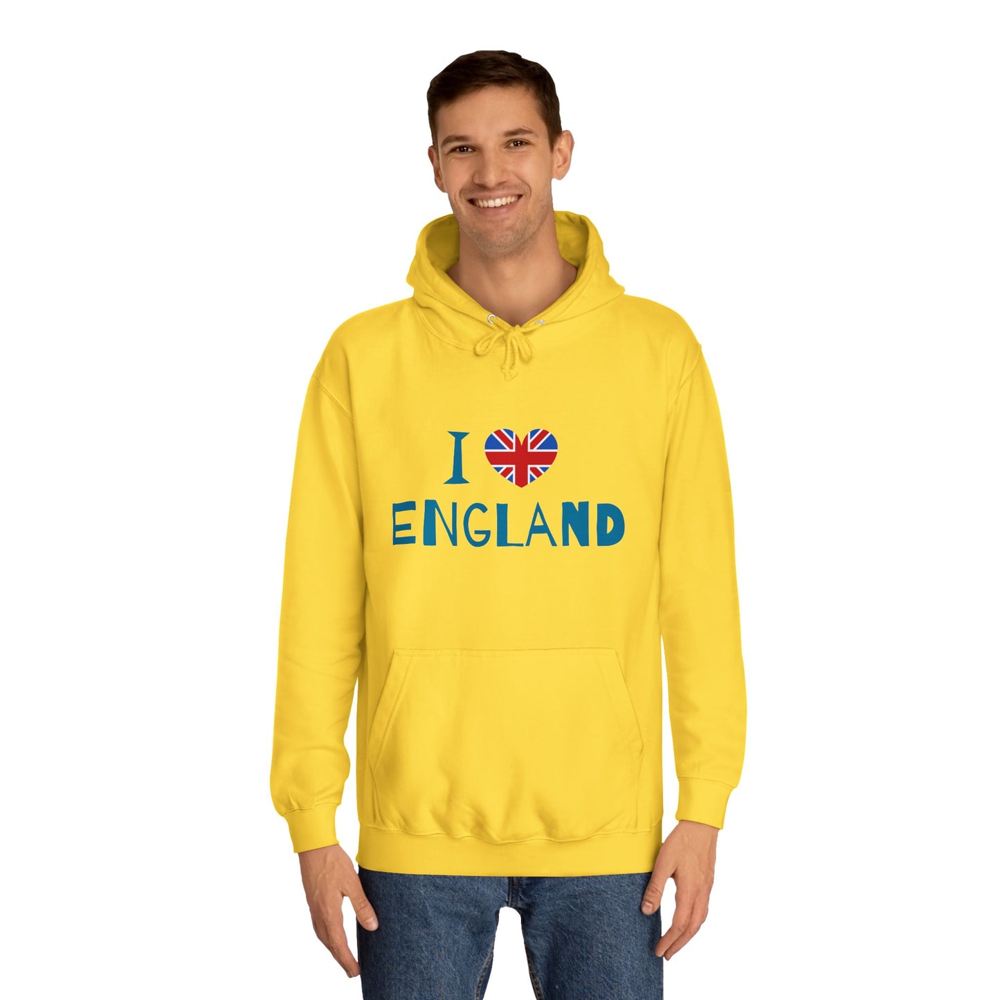 Unisex College Hoodie - I love England