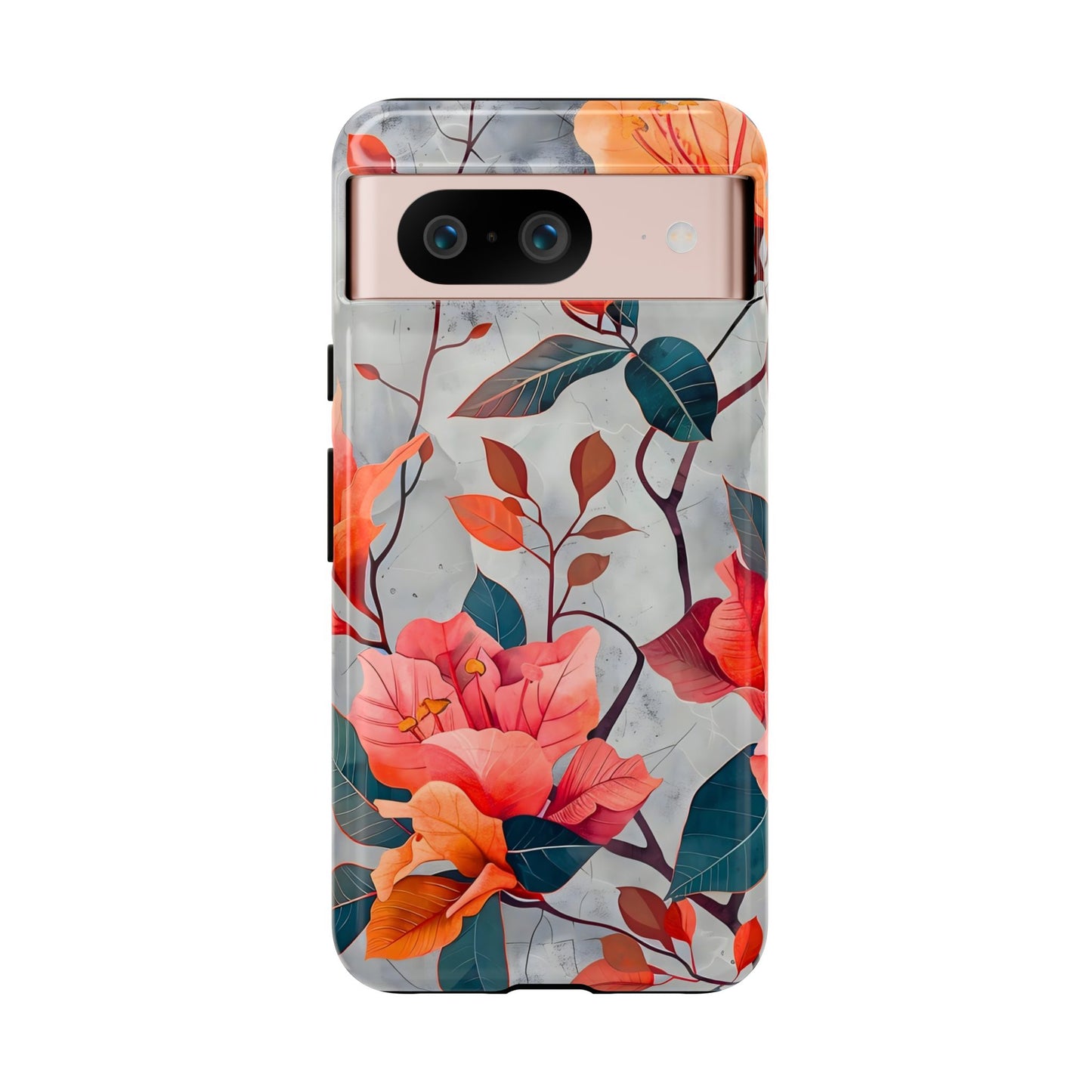 Floral Phone Case, Tough Cases, Flower Power, Gift for Her, Decorative Phone Cover, Trendy Accessories, Everyday Style