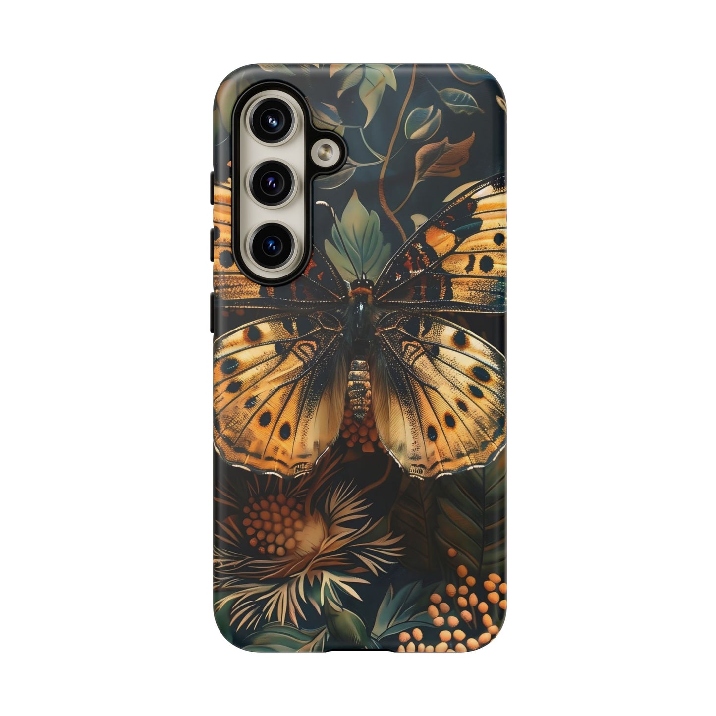 Butterfly Floral Phone Case, Tough Cases, Protective Cover, Unique Gift, Nature Lover, Art Print, Spring Decor