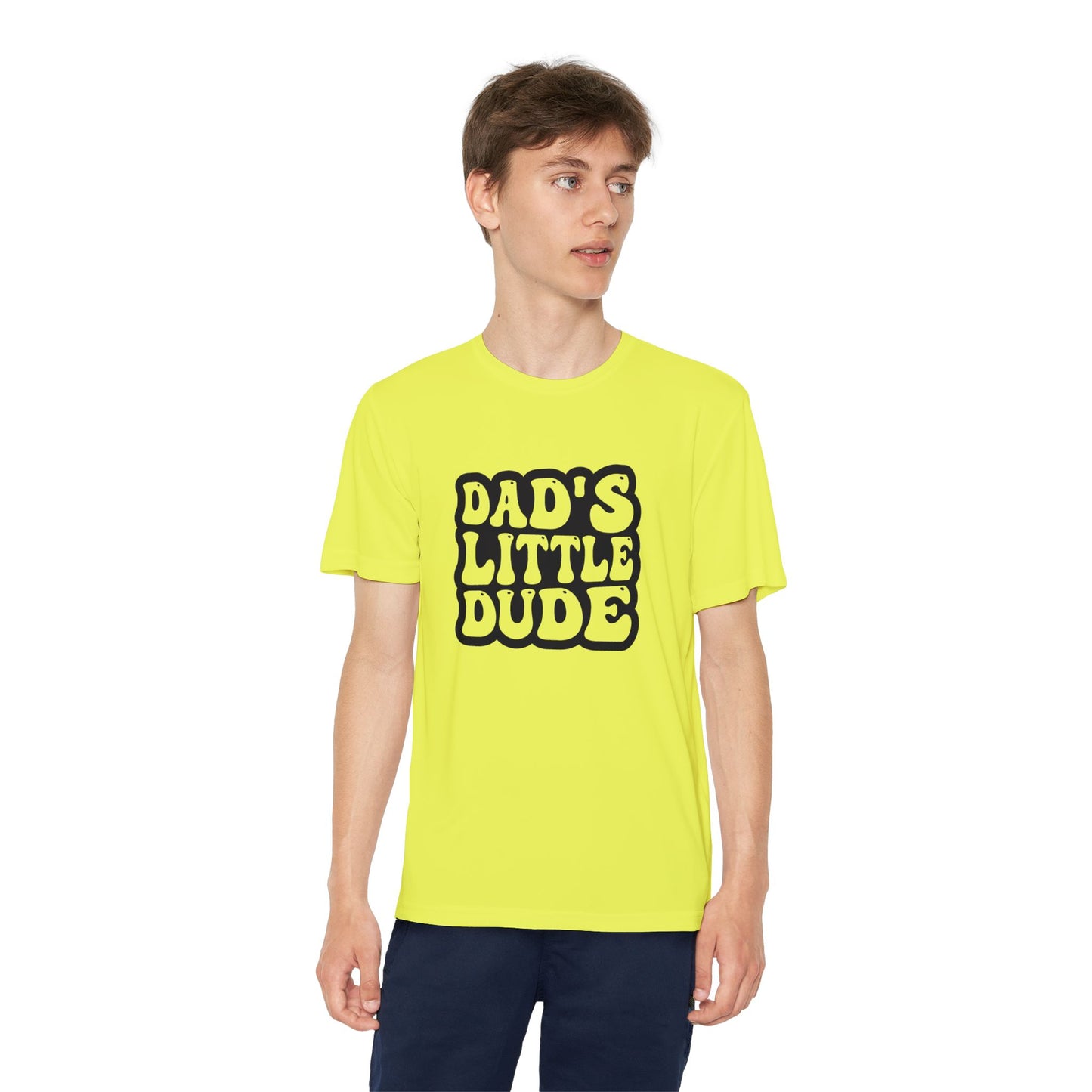 Youth Tee - Dad's Little Dude Retro Vintage Clipart - Fun and Playful T-Shirt for Kids