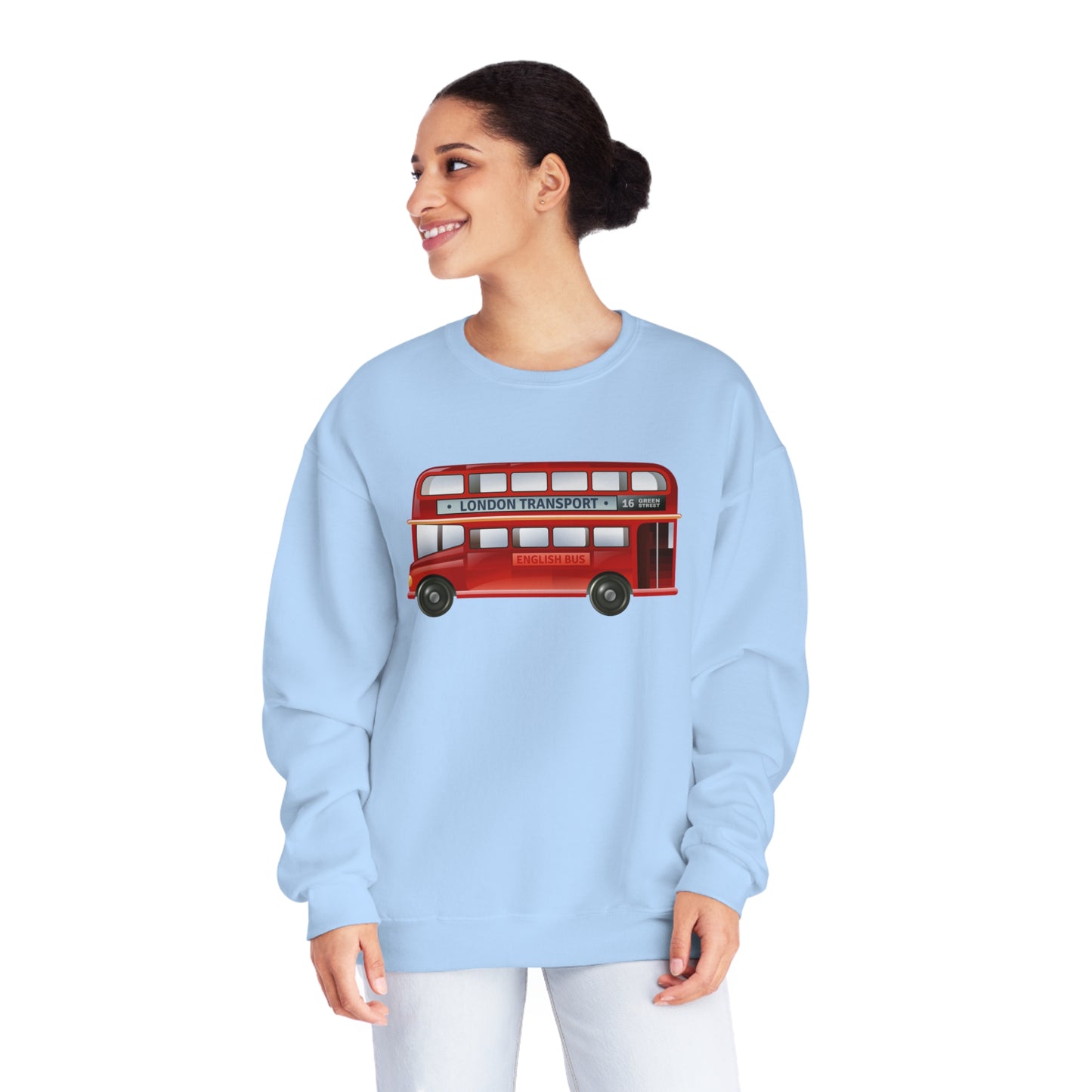 Unisex NuBlend® Crewneck Sweatshirt - All Aboard! The Classic London Double-Decker