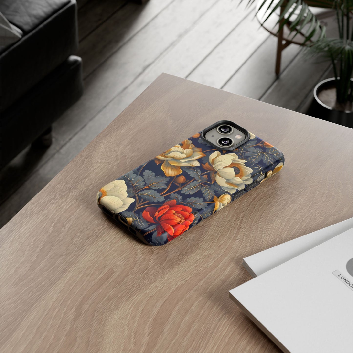 Floral Phone Case - Tough Cases, Stylish Mobile Cover, Flower Design, Holiday Gift, Trendy Accessory, Eco-Friendly Case