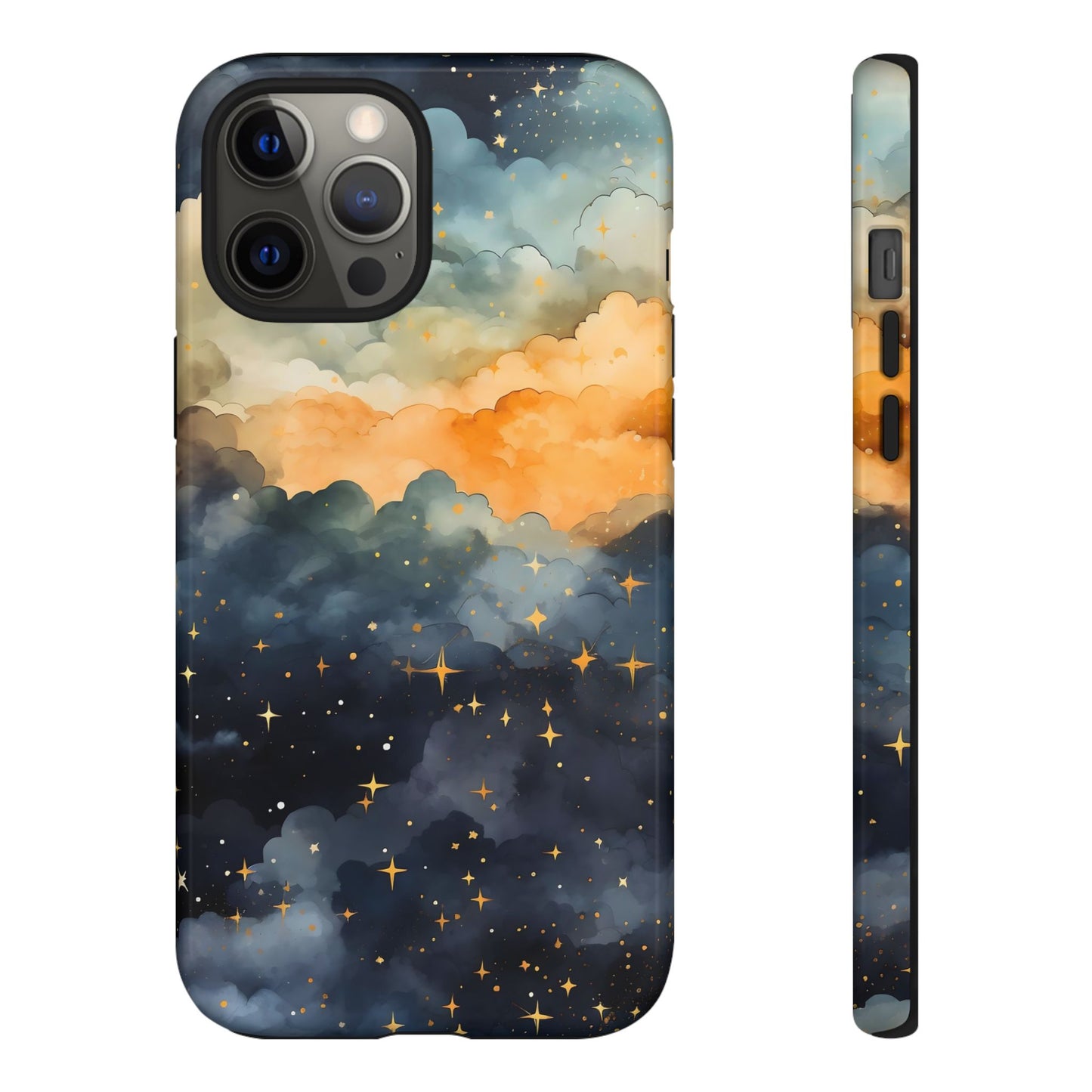 Celestial Phone Case, Galaxy Design Phone Cover, Space Art Case, Starry Night Mobile Cover, Customizable Tough Case