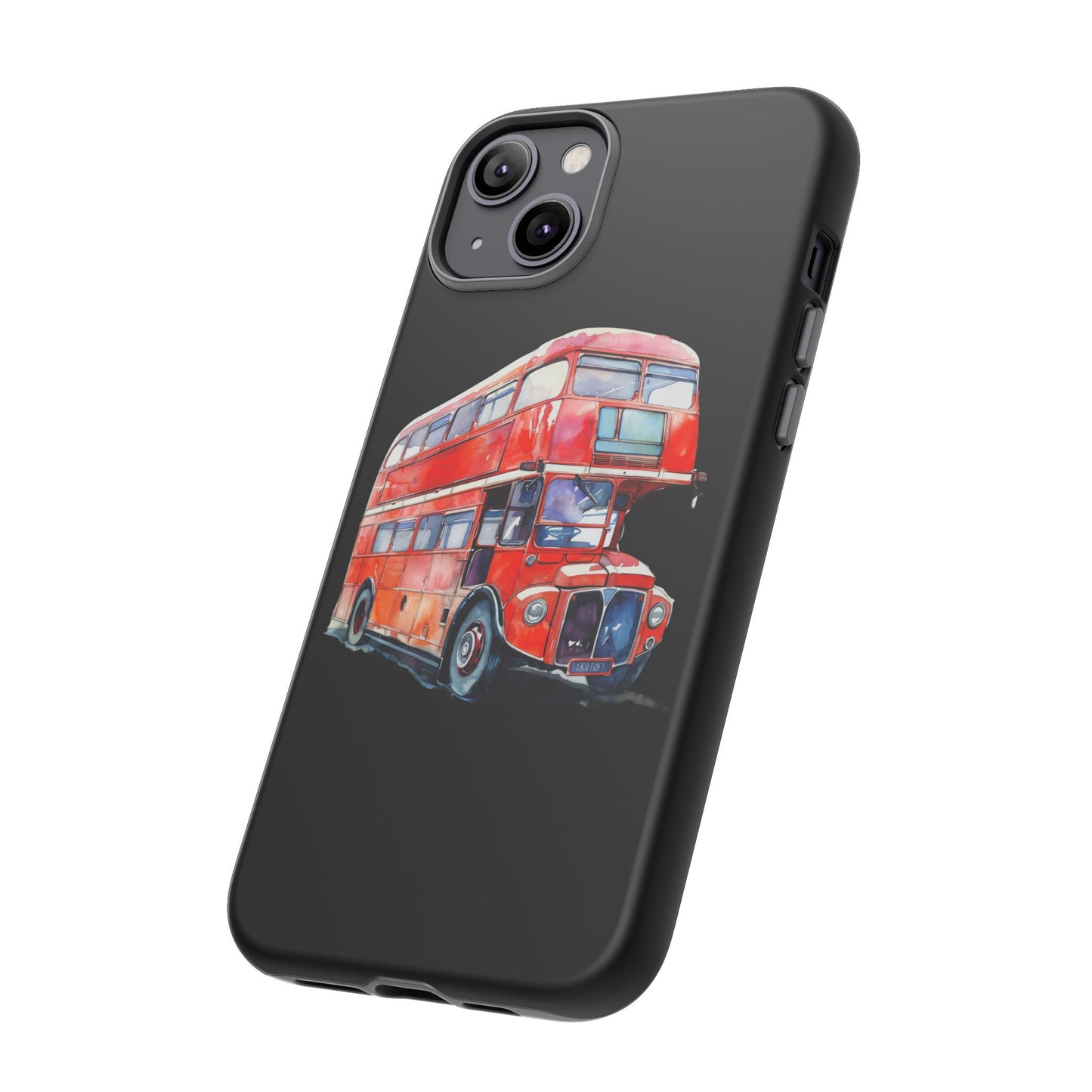 London Bus Phone Case, Tough iPhone Cover, Unique Gift for Travelers, Vintage Style Accessories, Holiday Present Idea