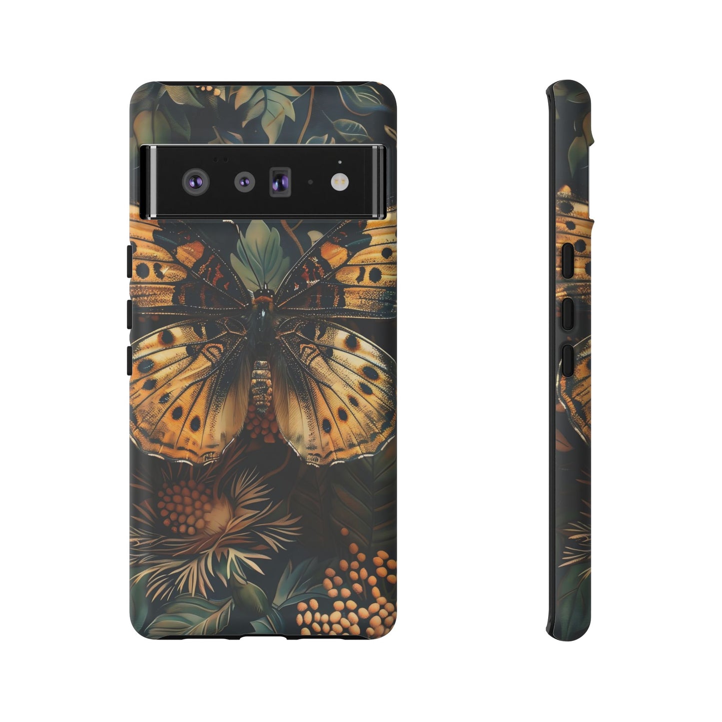 Butterfly Floral Phone Case, Tough Cases, Protective Cover, Unique Gift, Nature Lover, Art Print, Spring Decor
