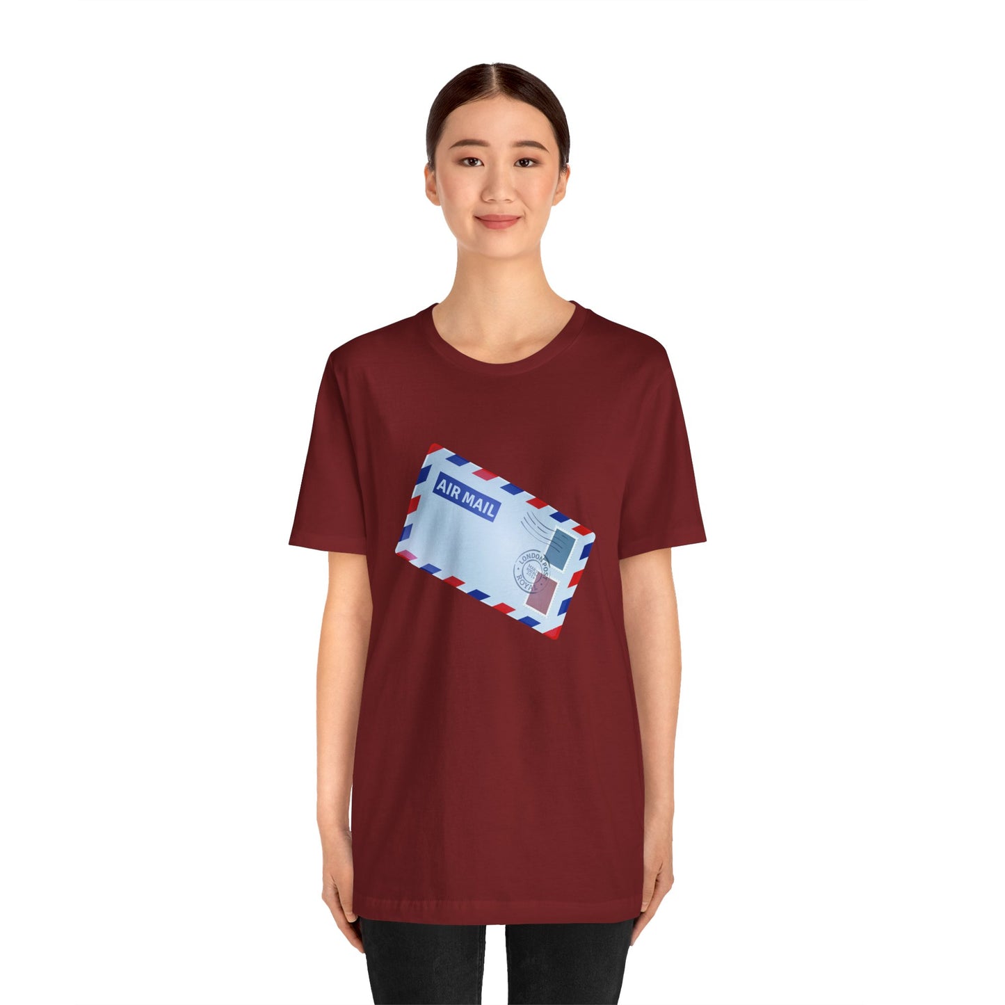 Unisex Jersey Short Sleeve Tee - Vintage British Air Mail - Classic Postal Design