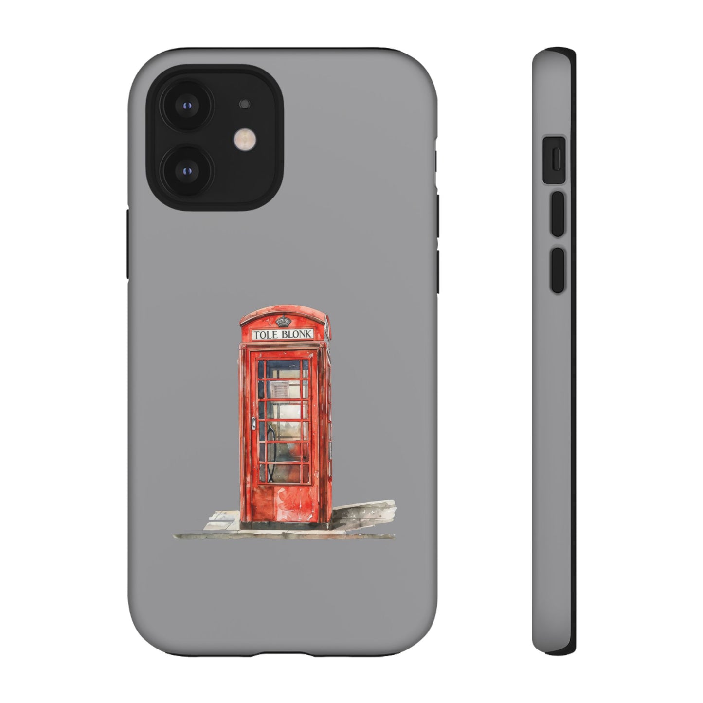 Red Phone Booth Phone Case, Vintage Style Case, Tough Cases for Gifts, Quirky Phone Accessories, Travel Lover's Gift