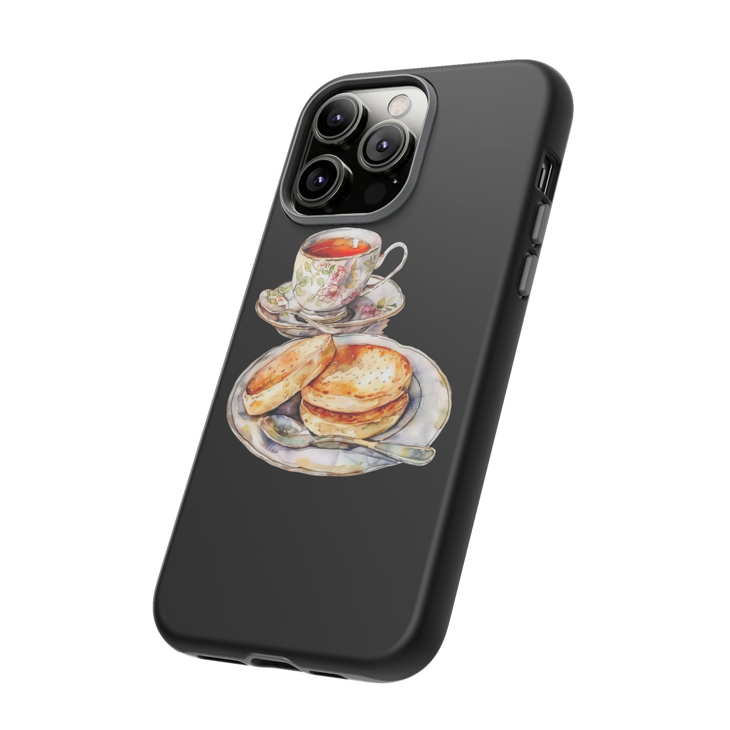 Tea Time Phone Case with Cookies Design, Cute Phone Cover, Gift for Tea Lovers, Kitchen Decor, Whimsical Style