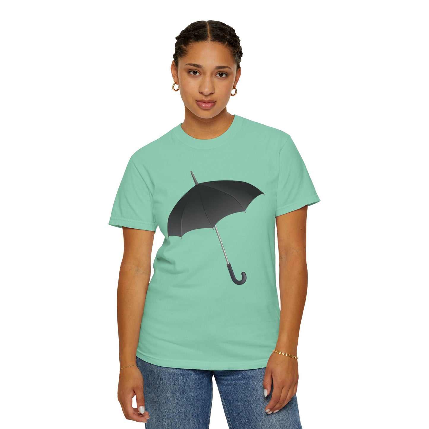 Unisex Garment-Dyed T-shirt - Regal Royal Umbrella - Elegant and Majestic Design