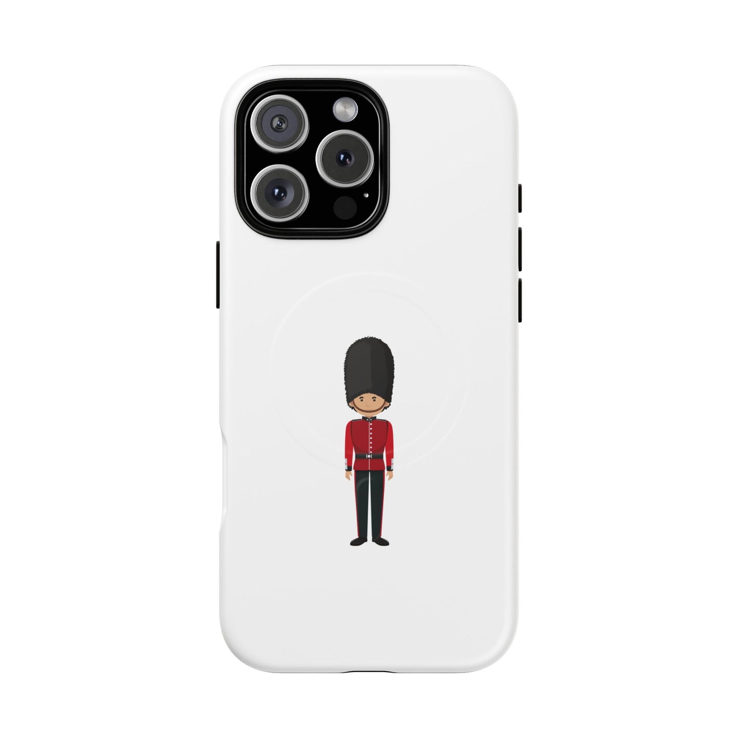Guard Themed Magnetic Phone Case, Cute Soldier Design, Gift for Kids, Unique Gadget Accessory, Fun Phone Cover