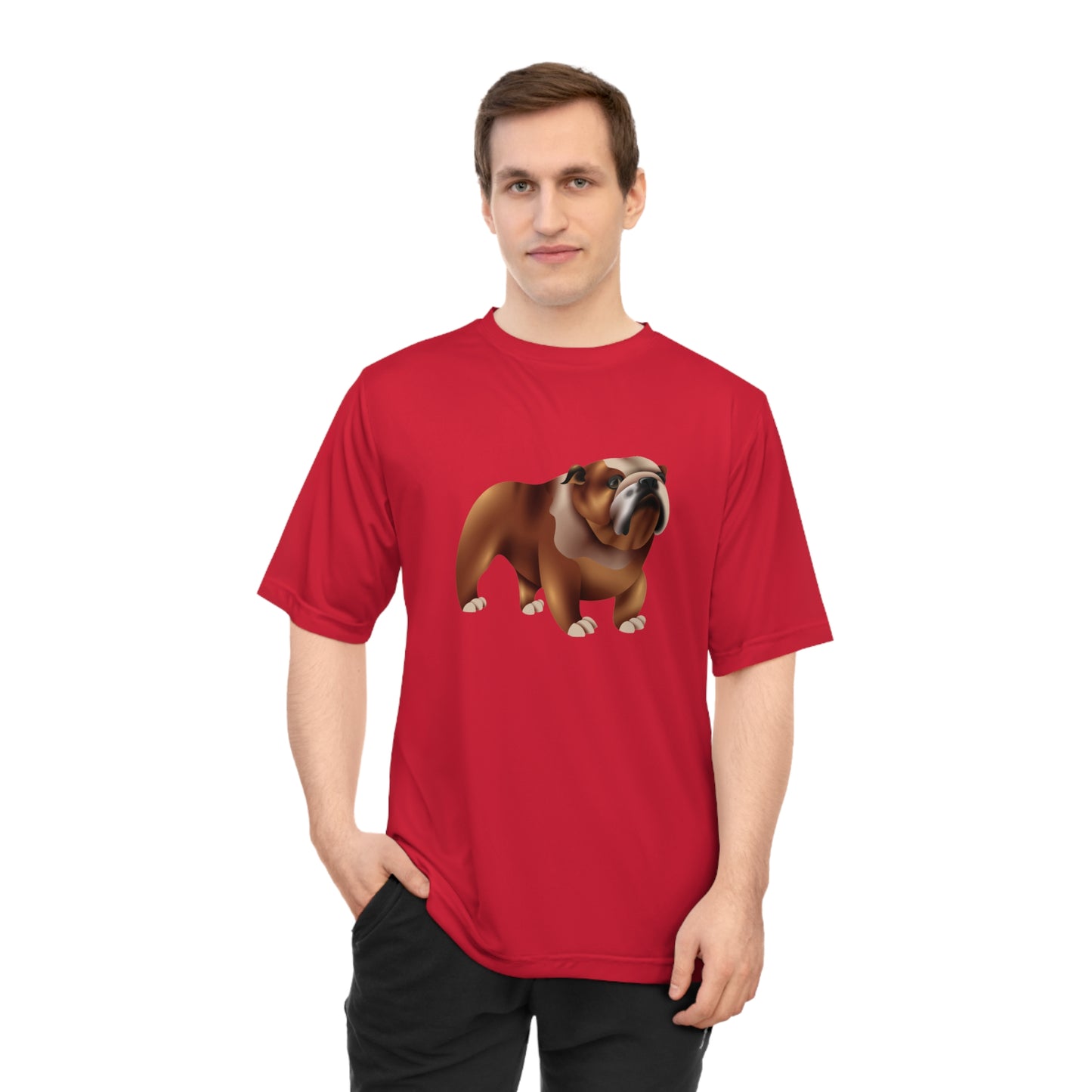 Unisex Zone Performance T-shirt - Adorable British Dog