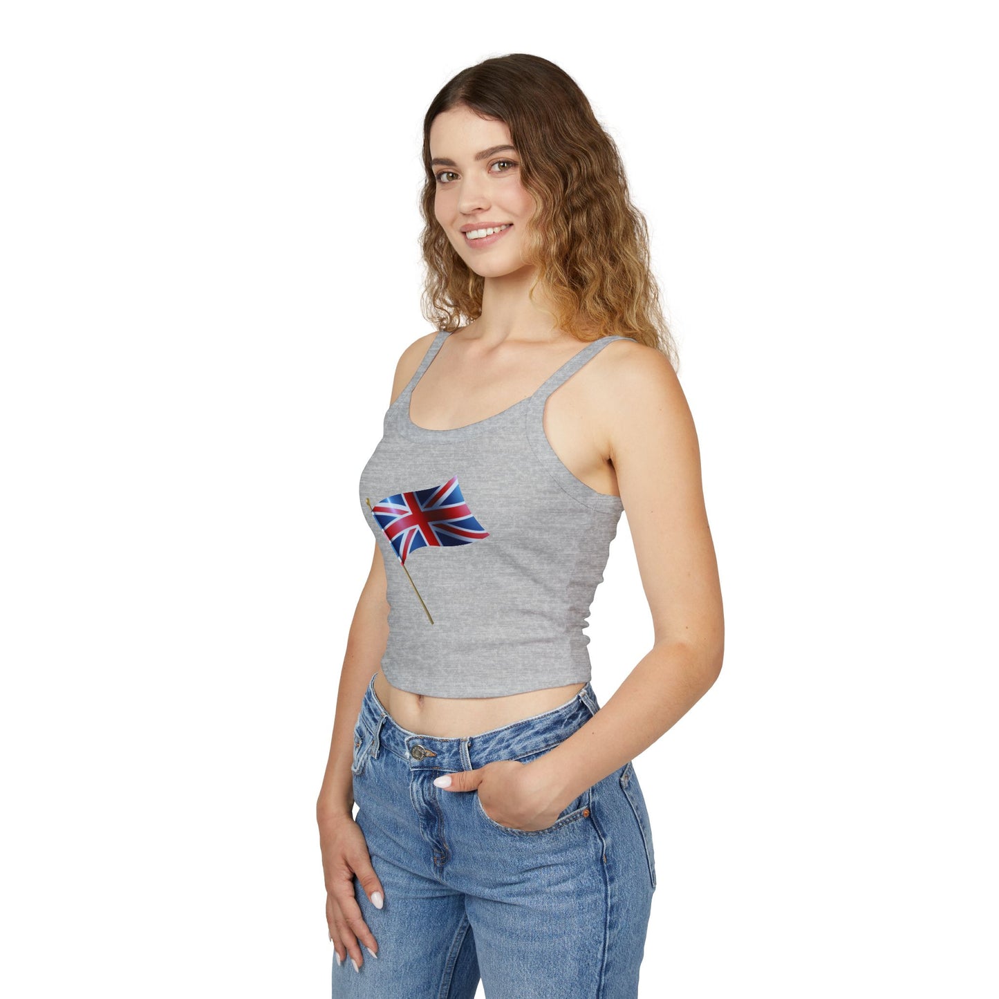 Women's Spaghetti Strap Tank Top - Classic UK Flag Design