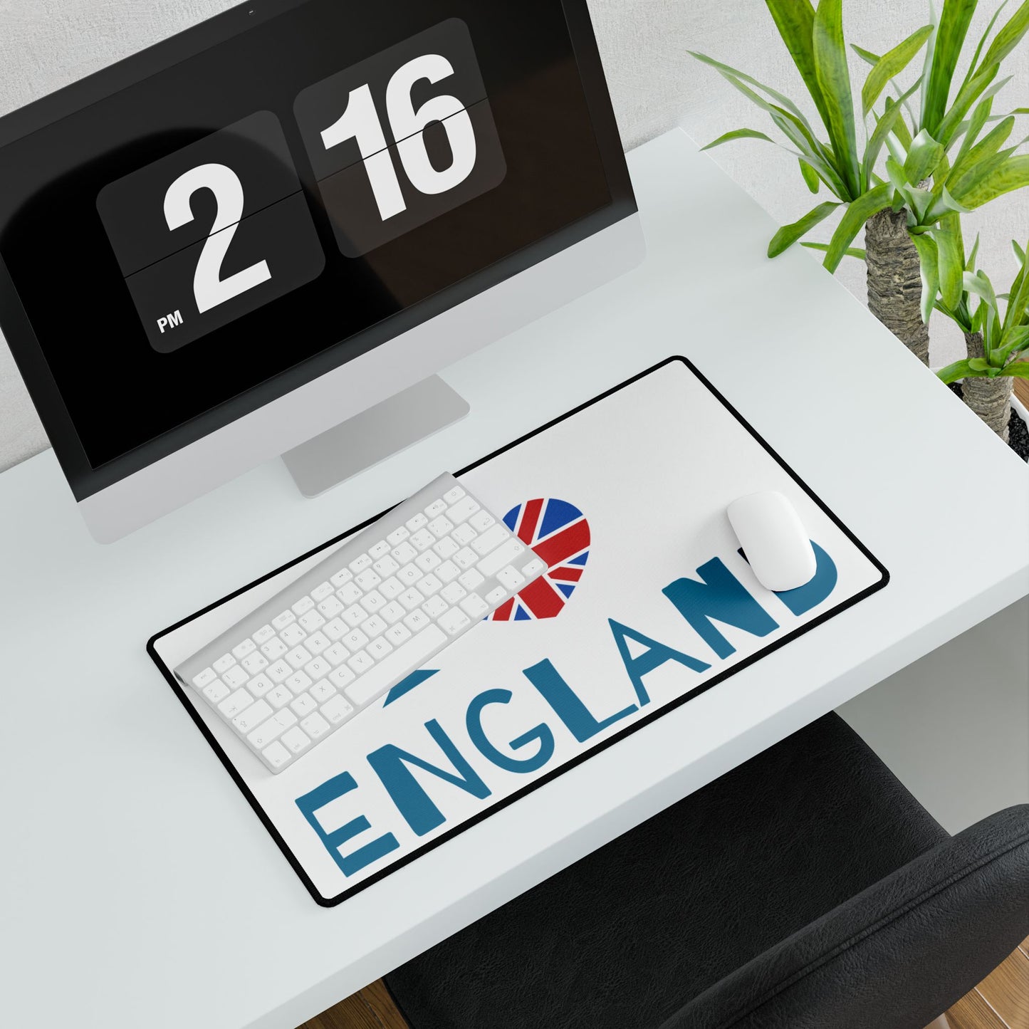 I Love England Desk Mat - Stylish Writing Surface, Office Decor, Gift for Brits, Travel Lovers, Work From Home Essentials