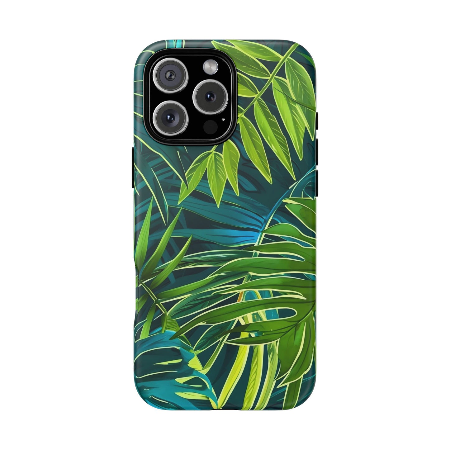Tropical Phone Case - Durable Green Leaf Design, Eco-Friendly Gift, Trendy Accessory, Nature Lover's Case, Summer Vibes
