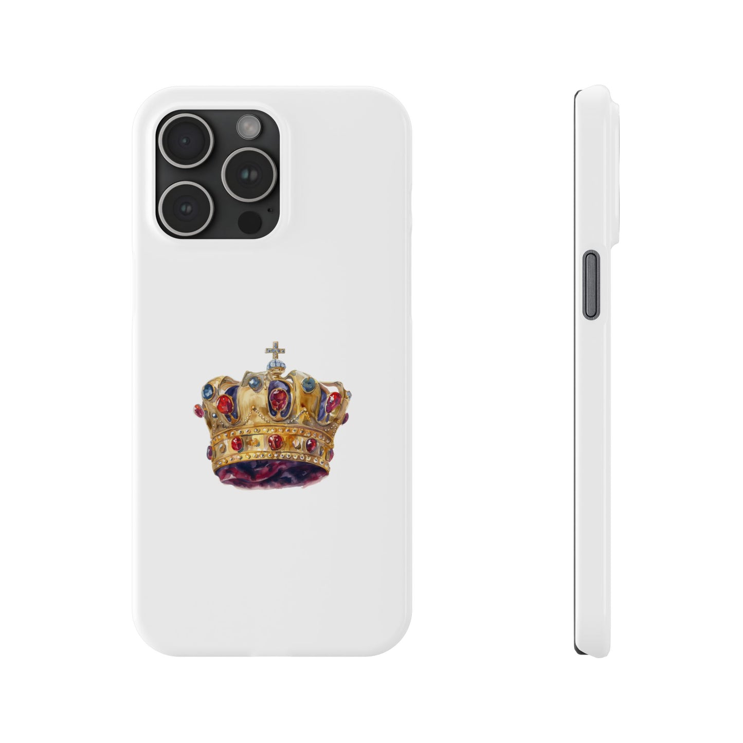 Royal Crown Slim Phone Cases | Elegant Phone Cover, Gifts for Her, Phone Accessories, Holiday Gift, Unique Design