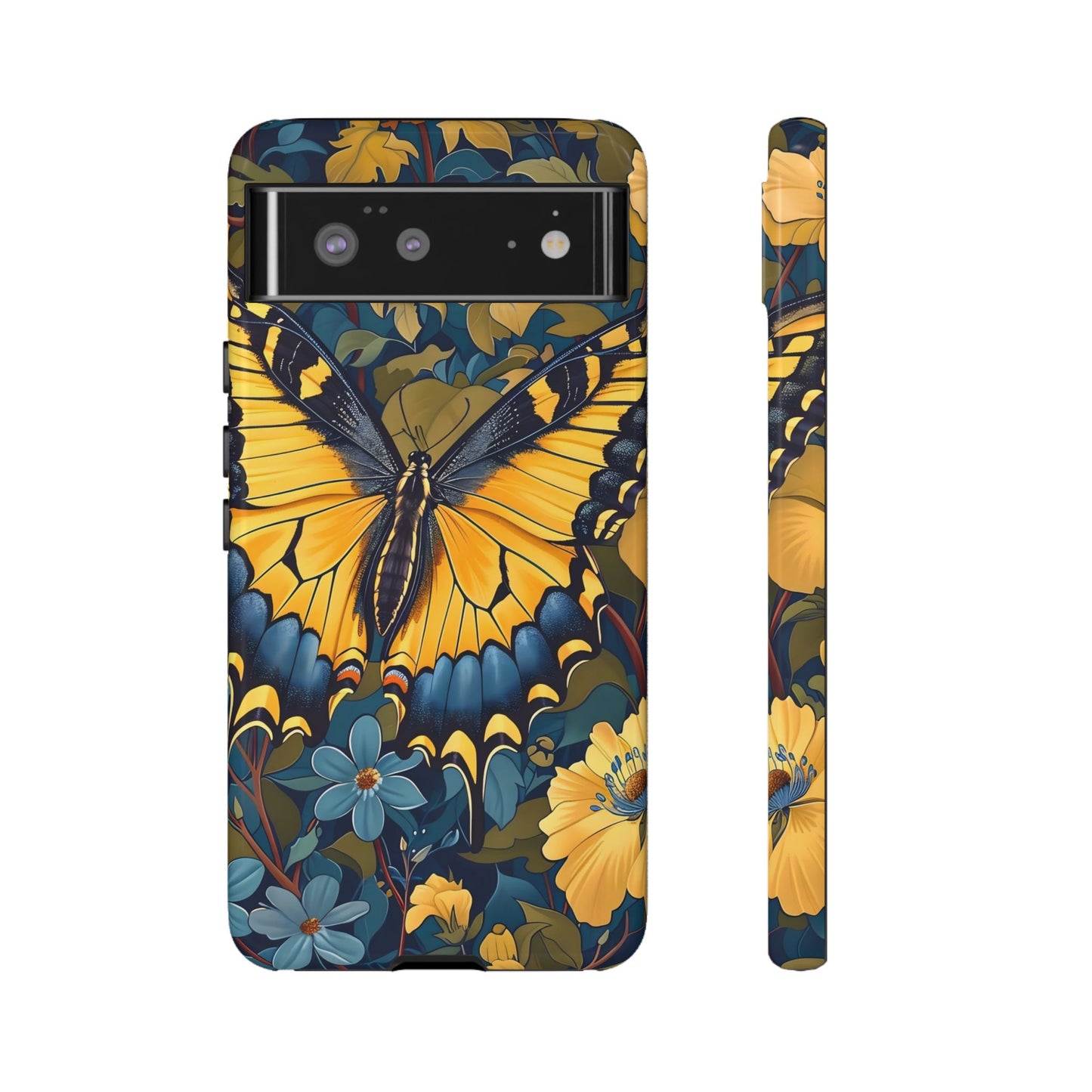 Colorful Butterfly Phone Case, Floral Design, Tough Cases, Protective Cover, Gifts for Nature Lovers, Birthday Present