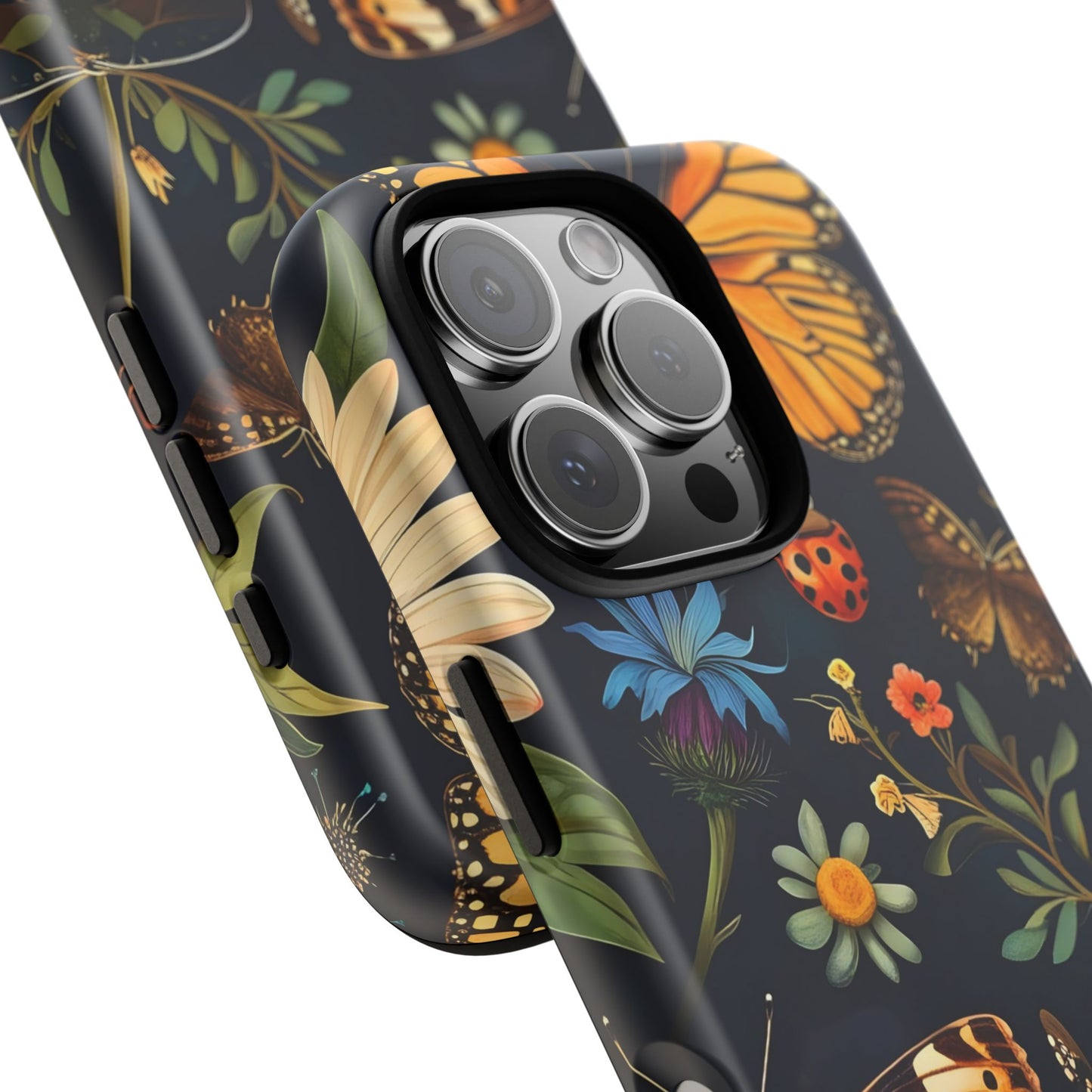 Nature-Inspired Phone Case | Floral Butterfly Design, Tough Phone Cover, Gift for Nature Lovers, Cute Butterfly Case, Home Decor